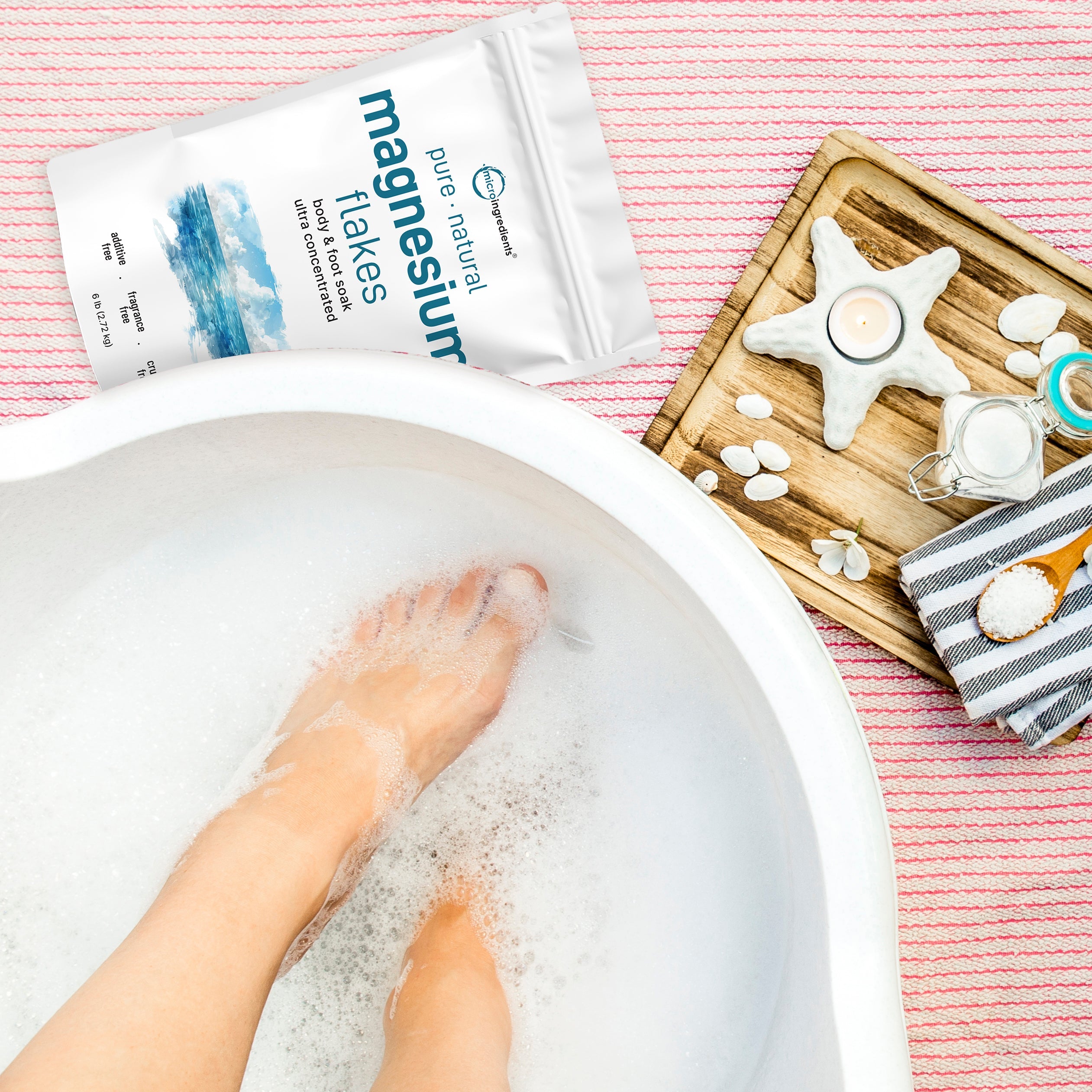 Micro Ingredients Pure Magnesium Bath Flakes 6lb