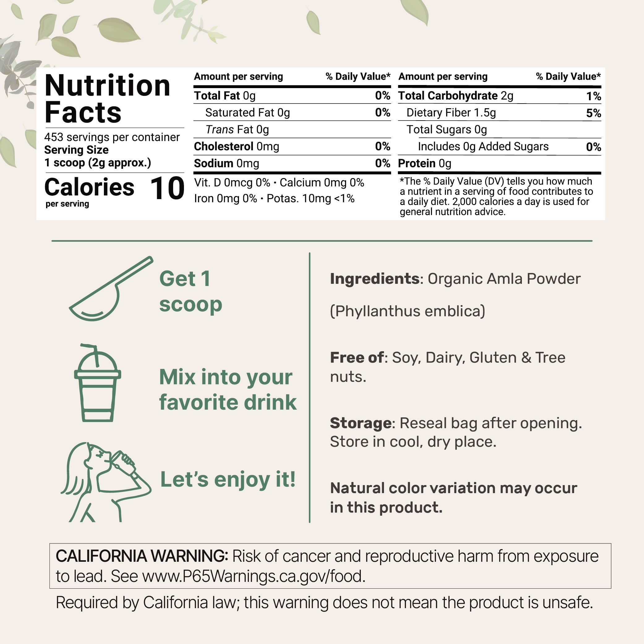 Micro Ingredients Organic Amla Powder, 2lb