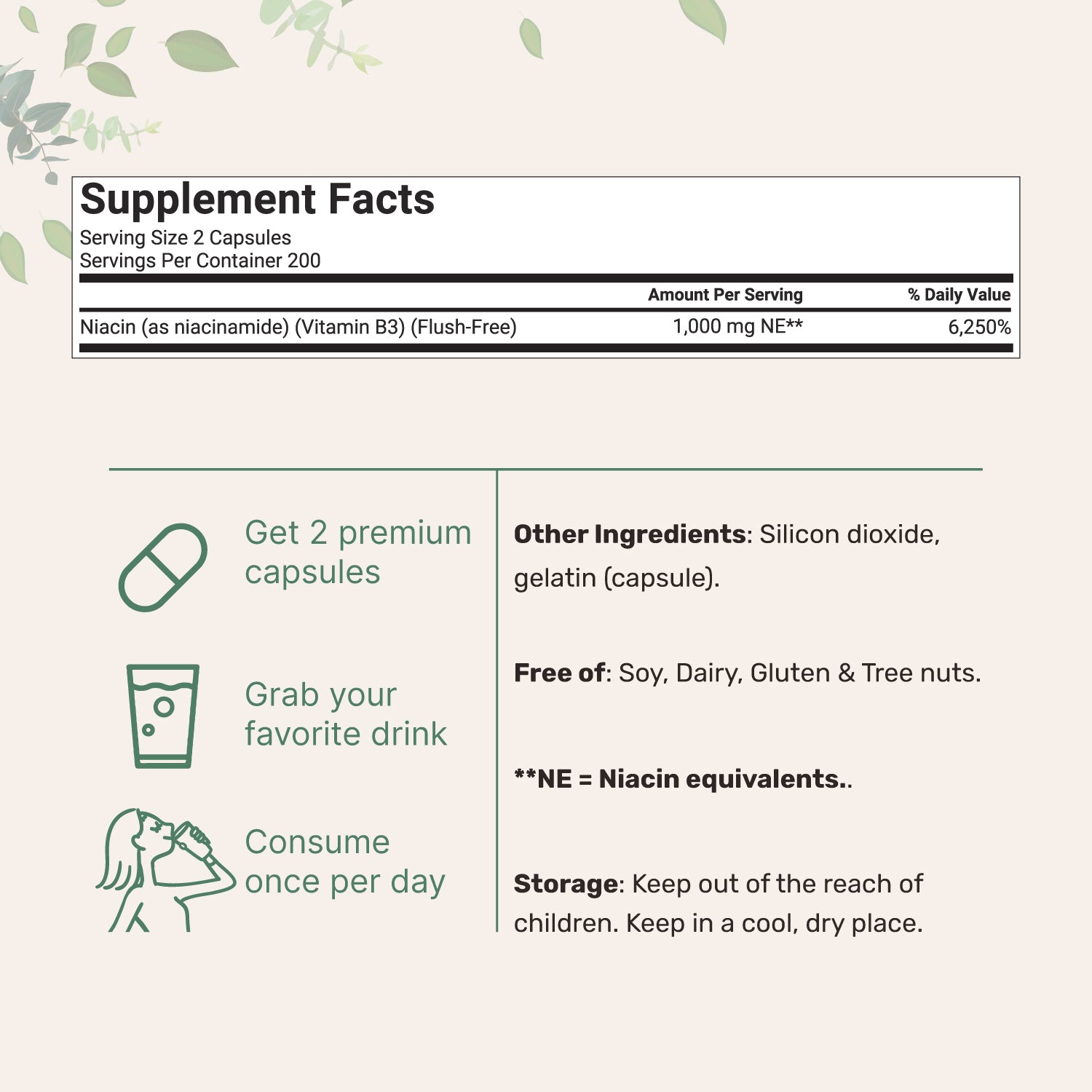 Micro Ingredients Vitamin B3 Niacinamide, 400 Capsules