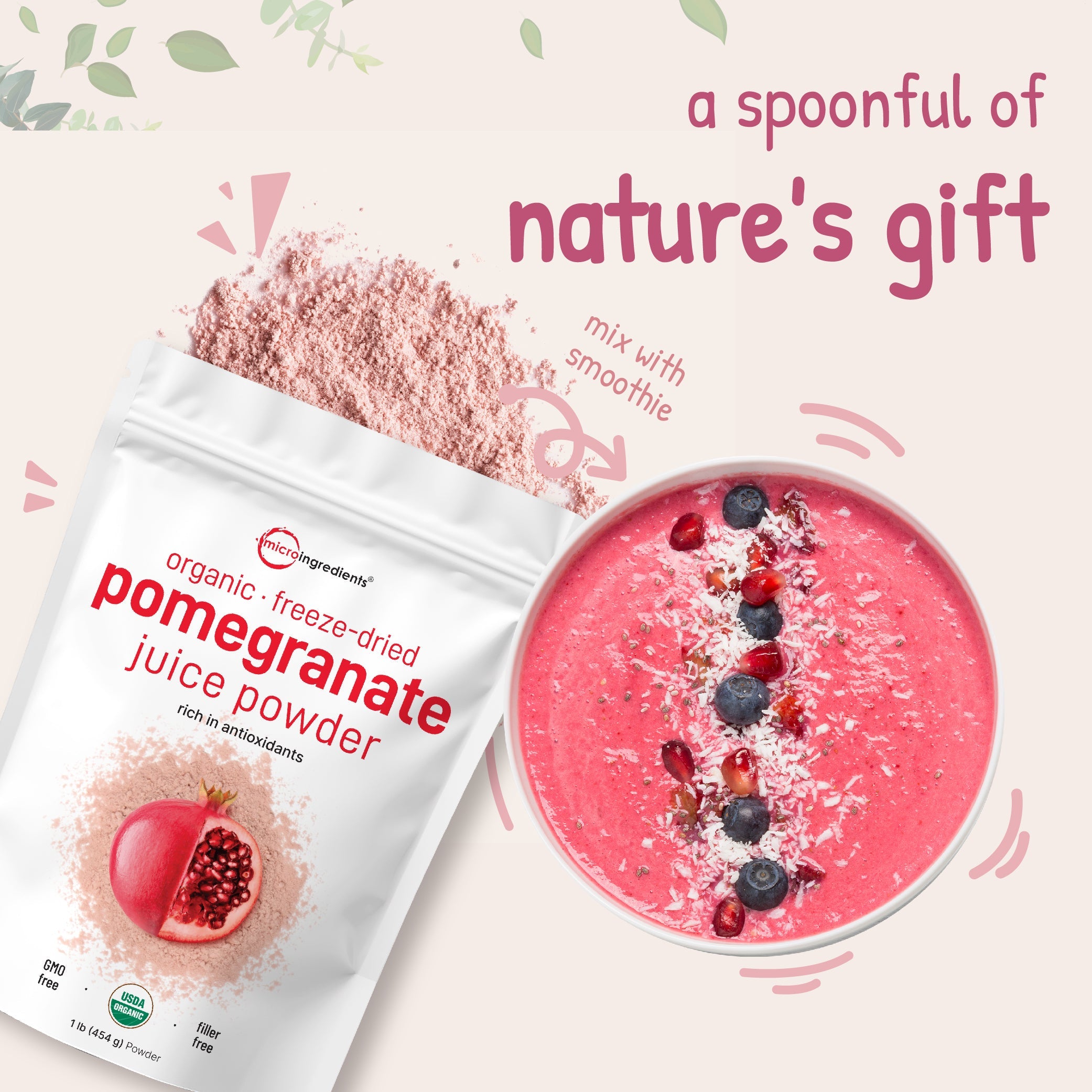 Micro Ingredients Organic Pomegranate Juice Powder