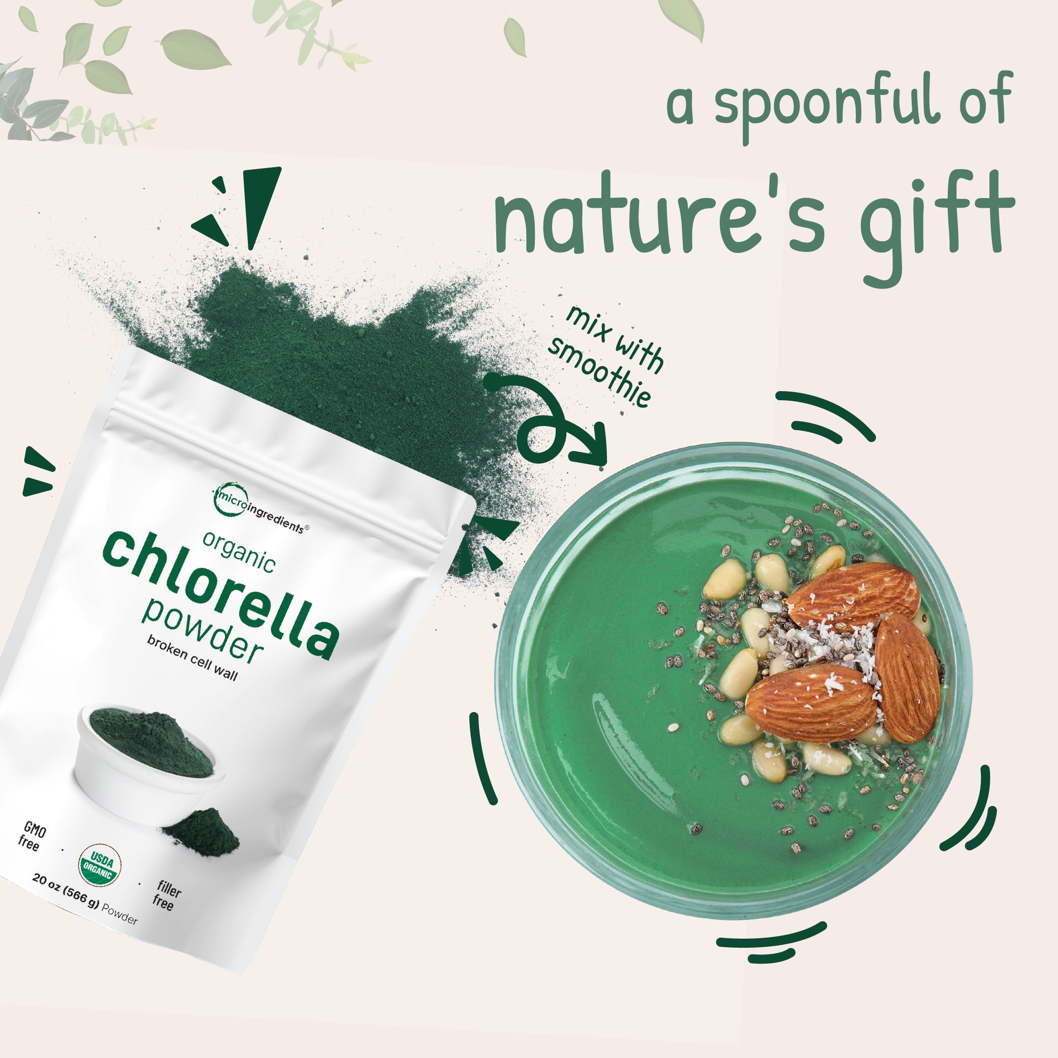 Micro Ingredients Organic Chlorella Powder