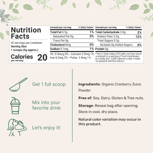 Micro Ingredients Organic Cranberry Juice Powder