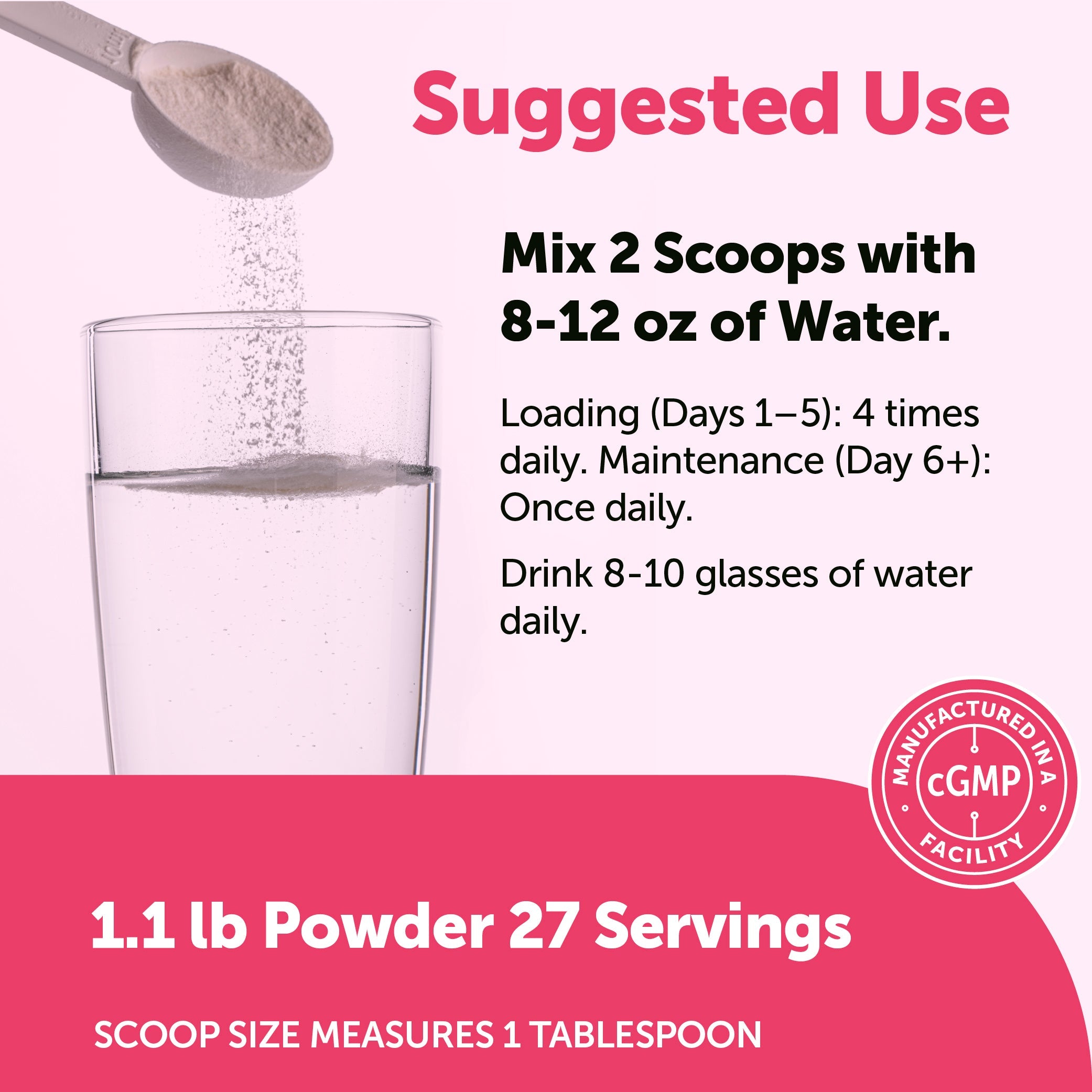 Creatine Monohydrate for Women with Multi Collagen Electrolyte, 500g (Lemon & Raspberry Flavor)