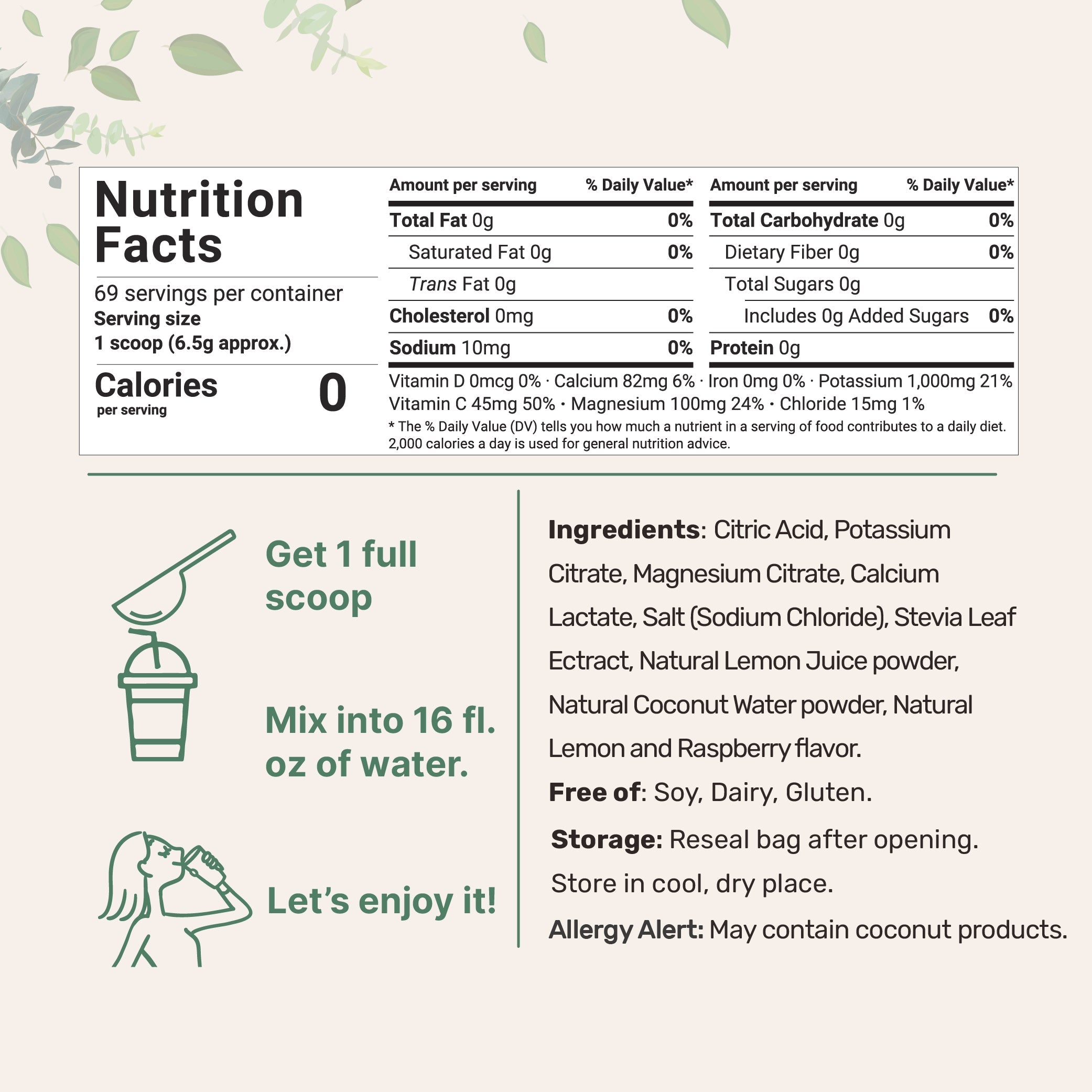 Micro Ingredients Hydration Electrolytes Powder, 1lb