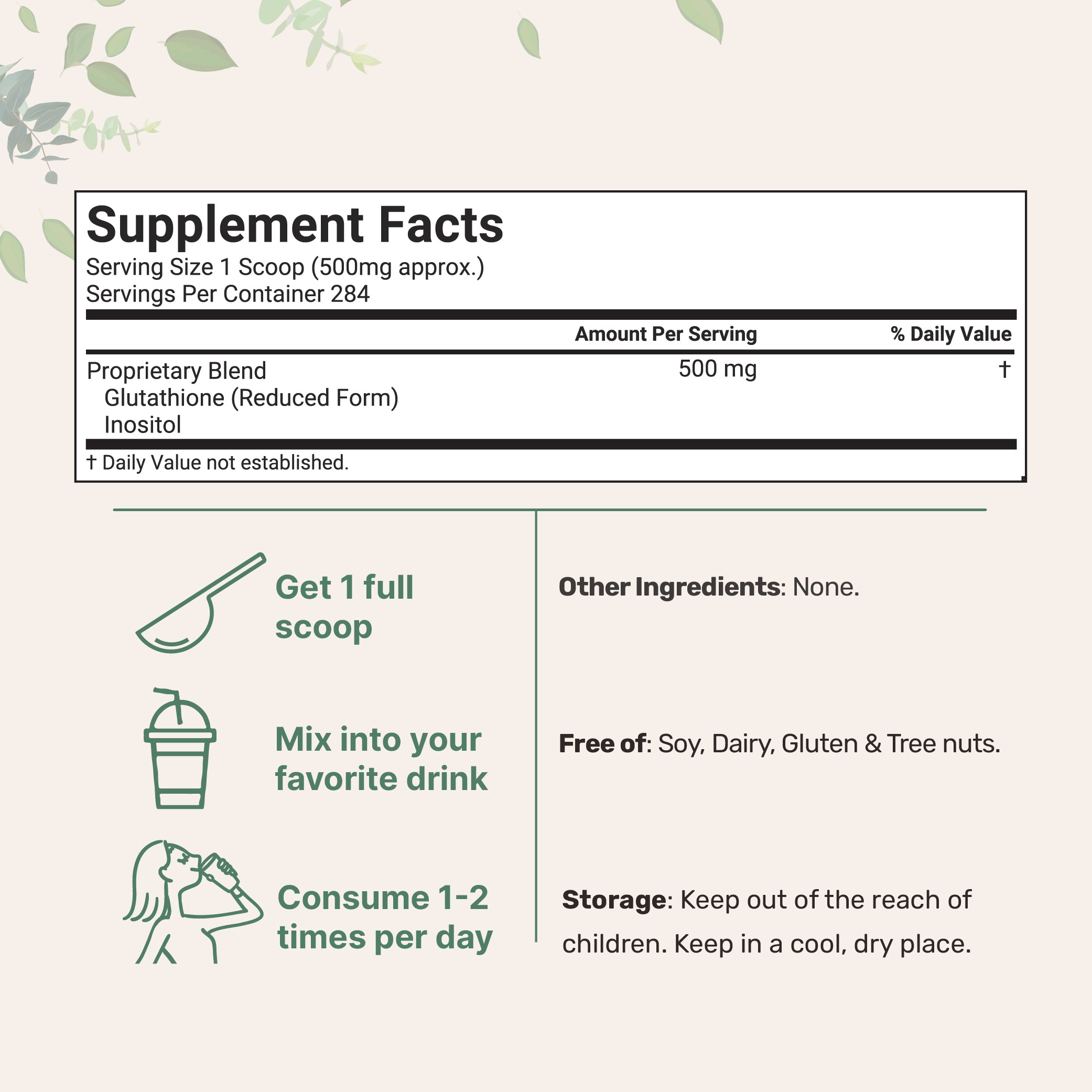 Micro Ingredients Glutathione Reduced Powder