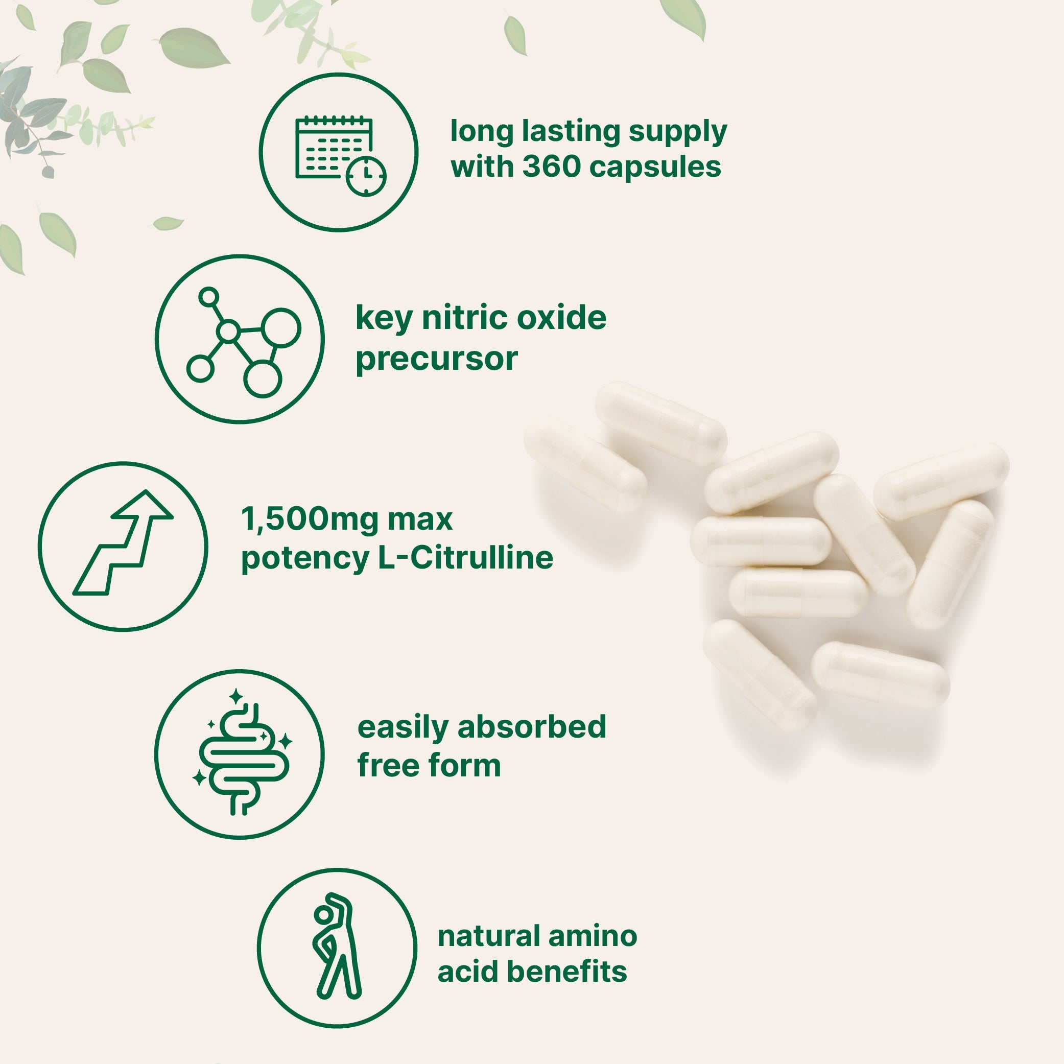 Micro Ingredients L-CITRULLINE Capsules, 1500mg Per Serving