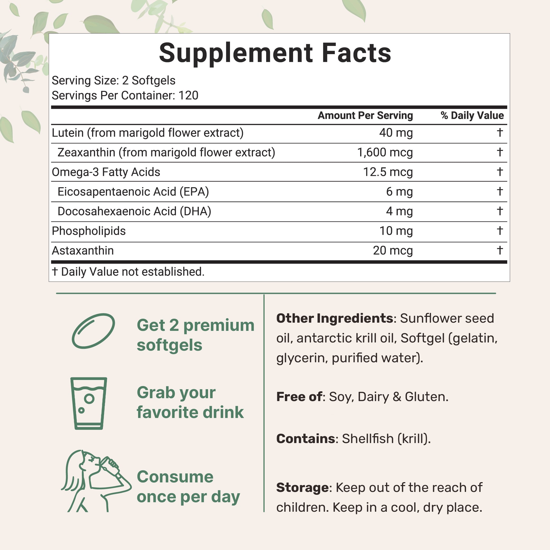 Micro Ingredients Lutein & Zeaxanthin Softgels