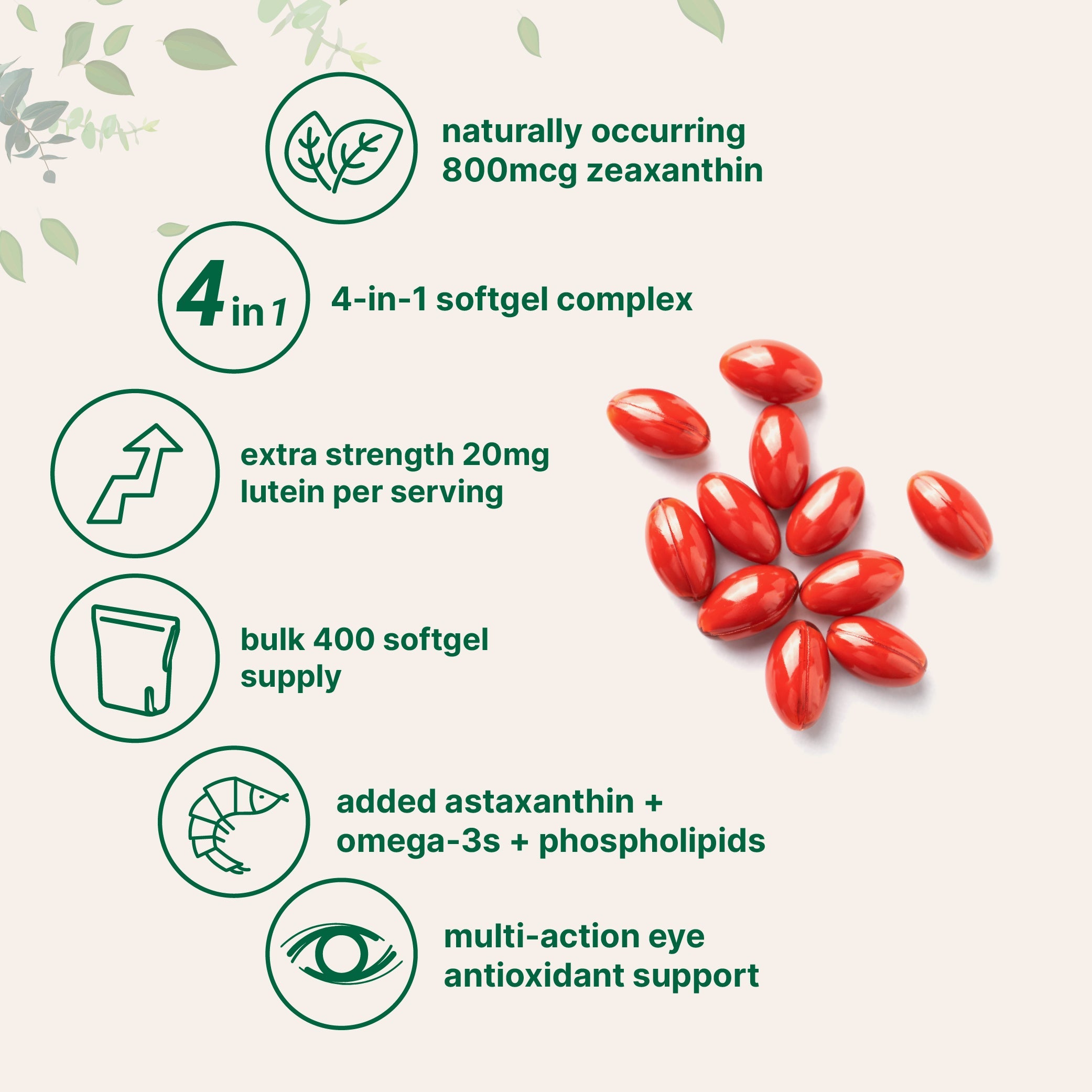 Micro Ingredients Lutein & Zeaxanthin Softgels