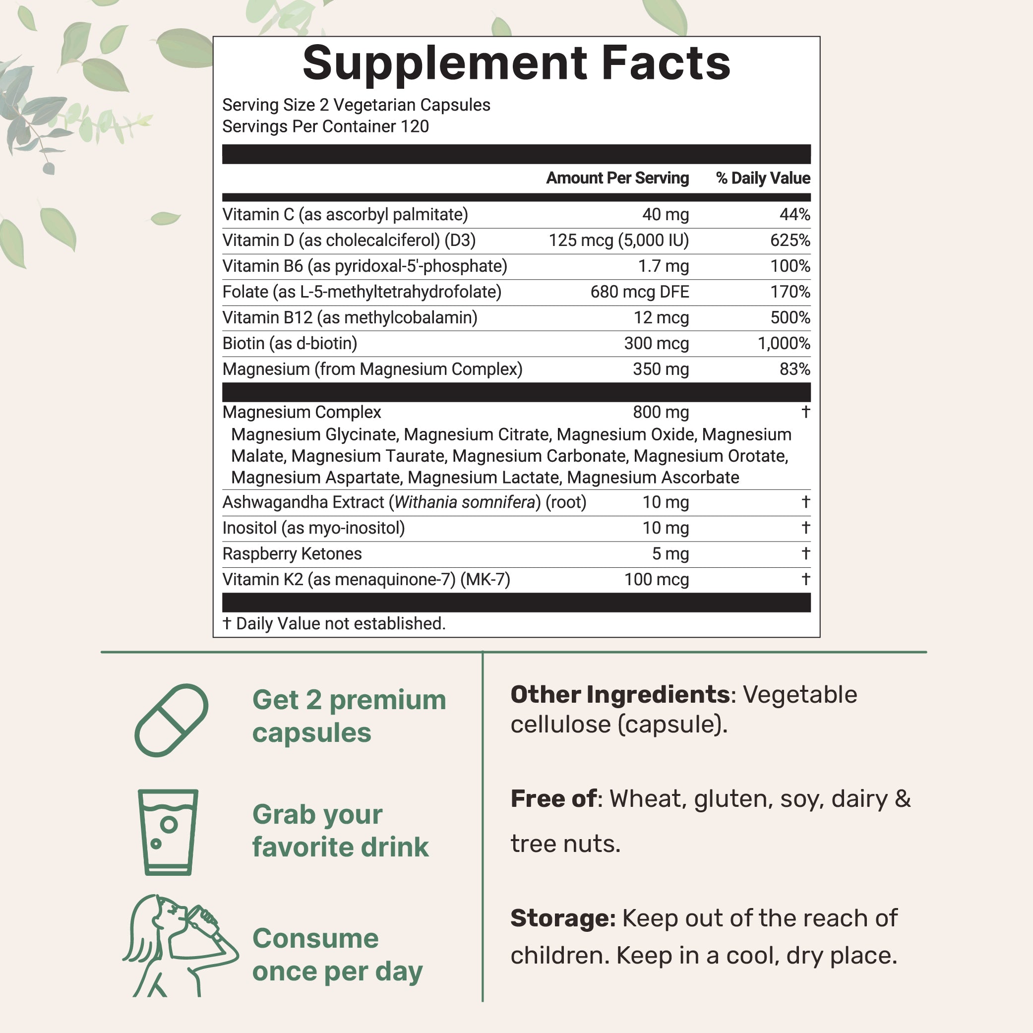 Micro Ingredients Magnesium Complex 20-in-1 for Women, 240 Vegetarian Capsules