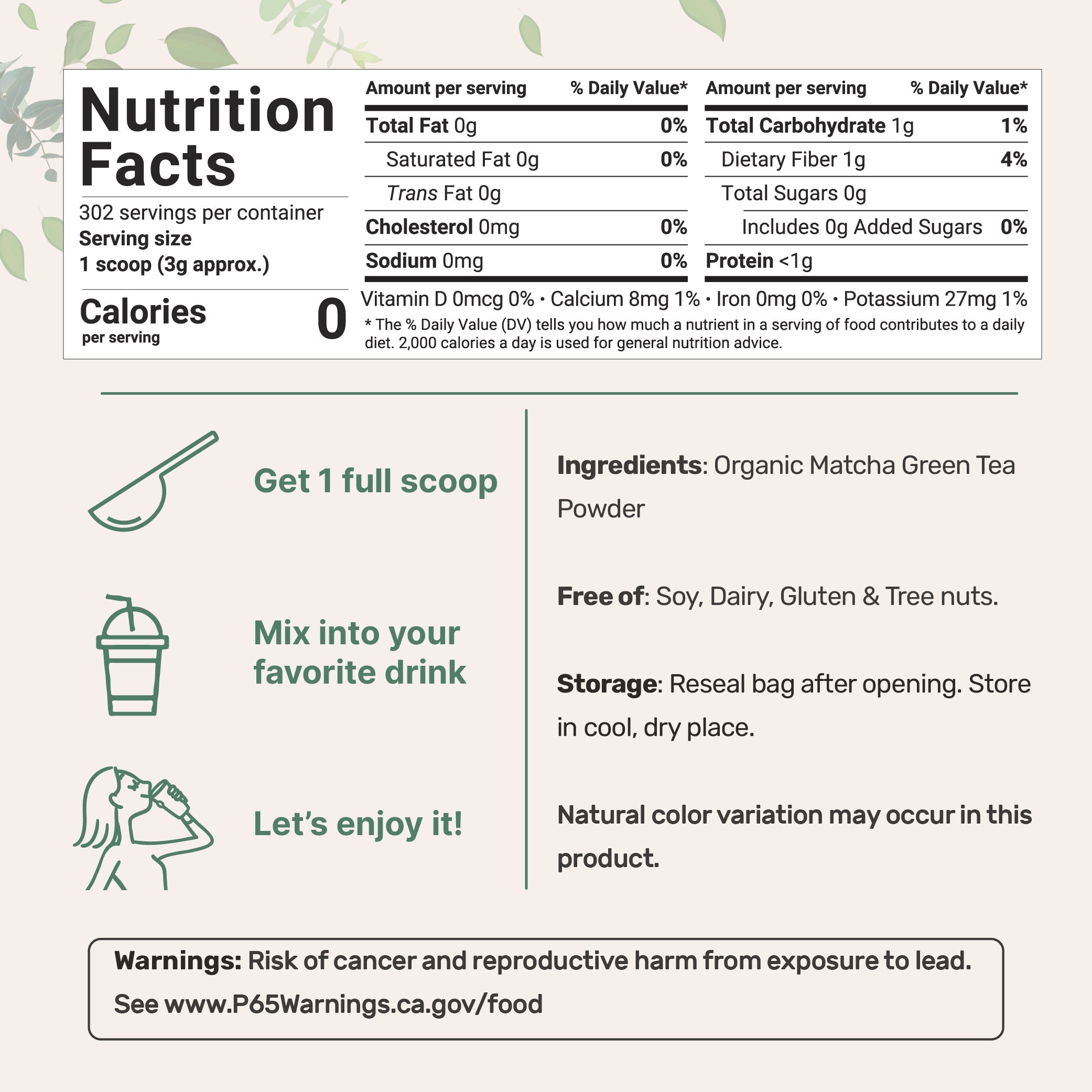 Micro Ingredients Organic Matcha Green Tea Powder, 2 Pound (32 Ounce)