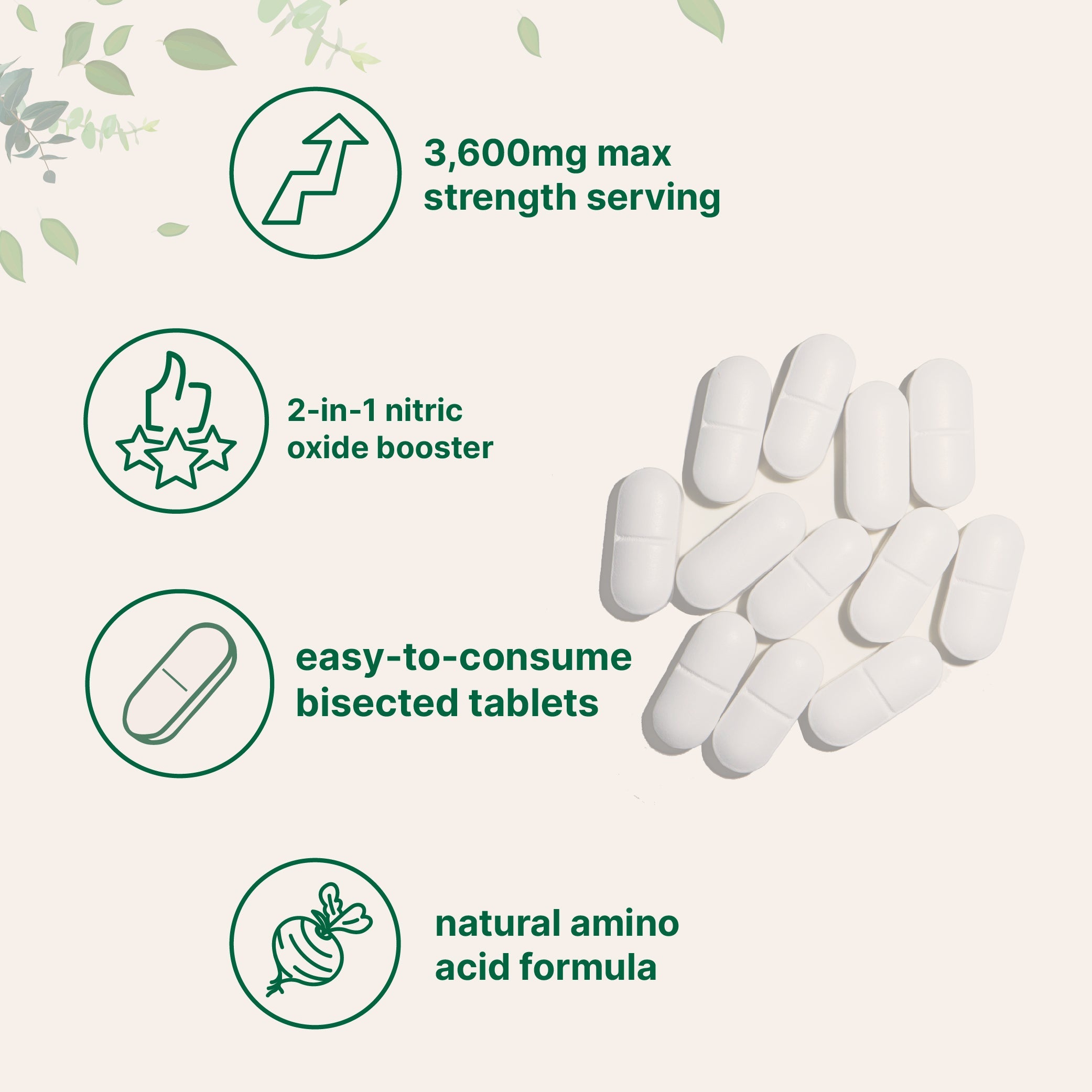 Micro Ingredients Nitric Oxide Booster 3,600mg Per Serving, 240 Bisected Tablets