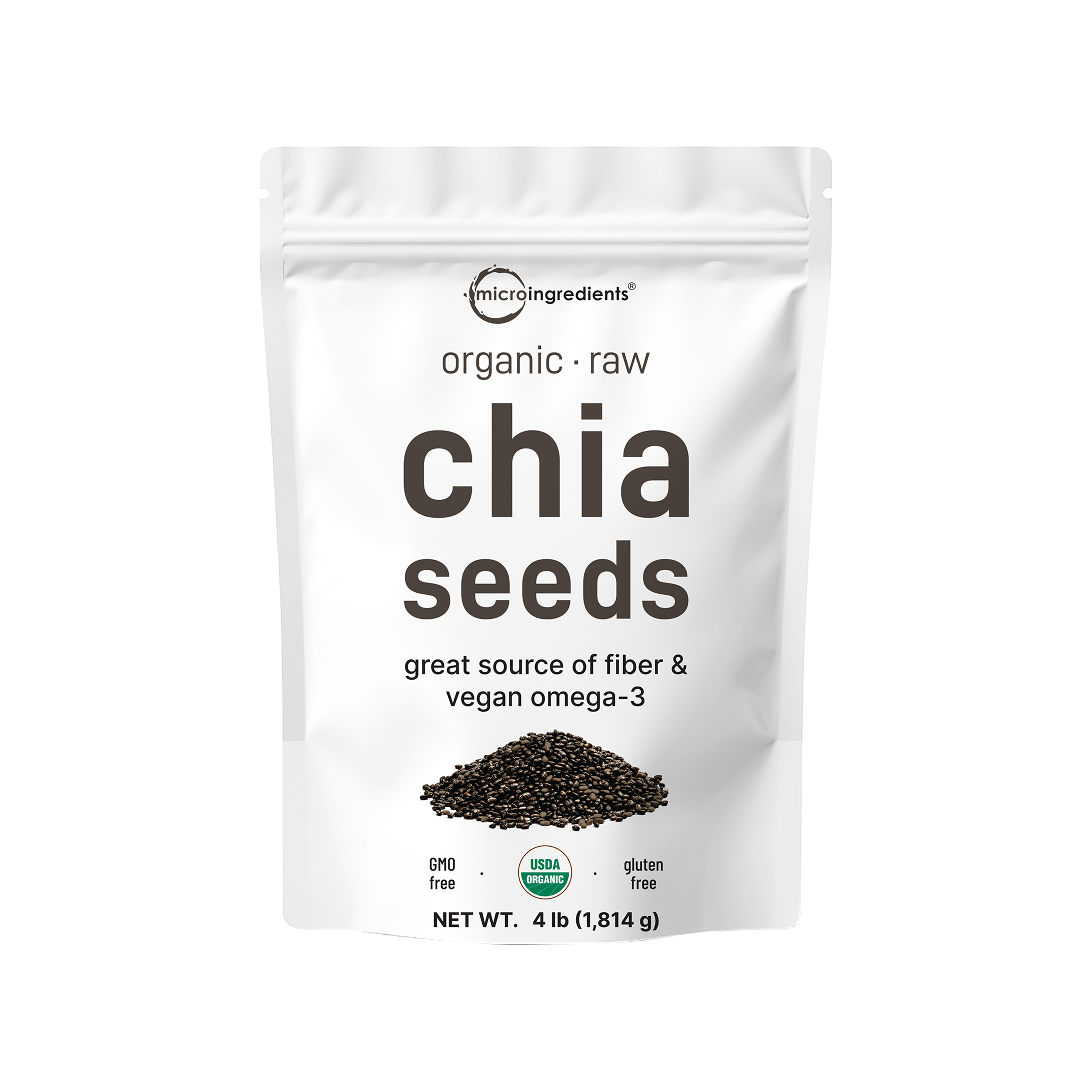 Micro Ingredients Organic Chia Seeds, 4lbs, Raw Chia Seed Source