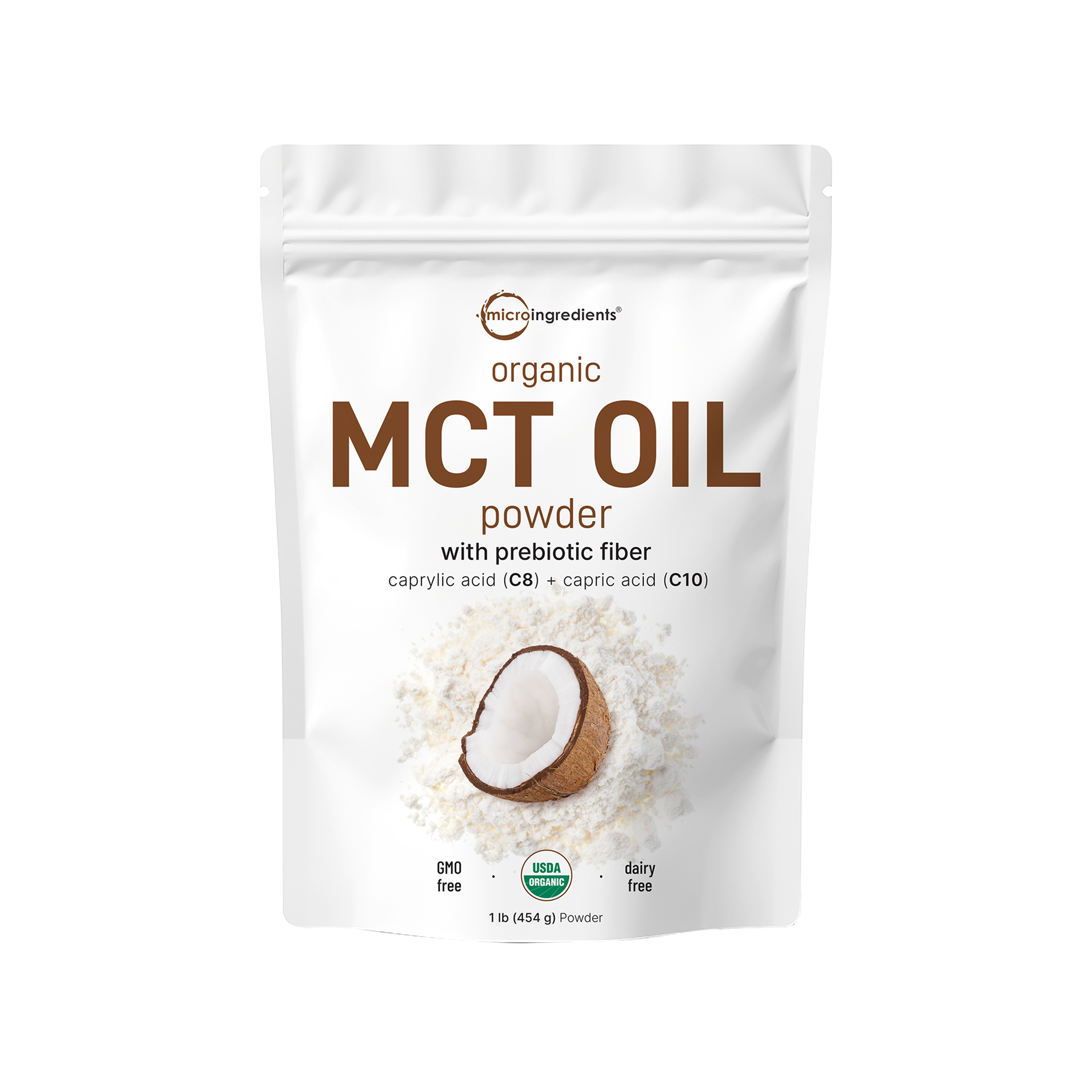 Micro Ingredients Organic MCT Oil Powder 1 Pound