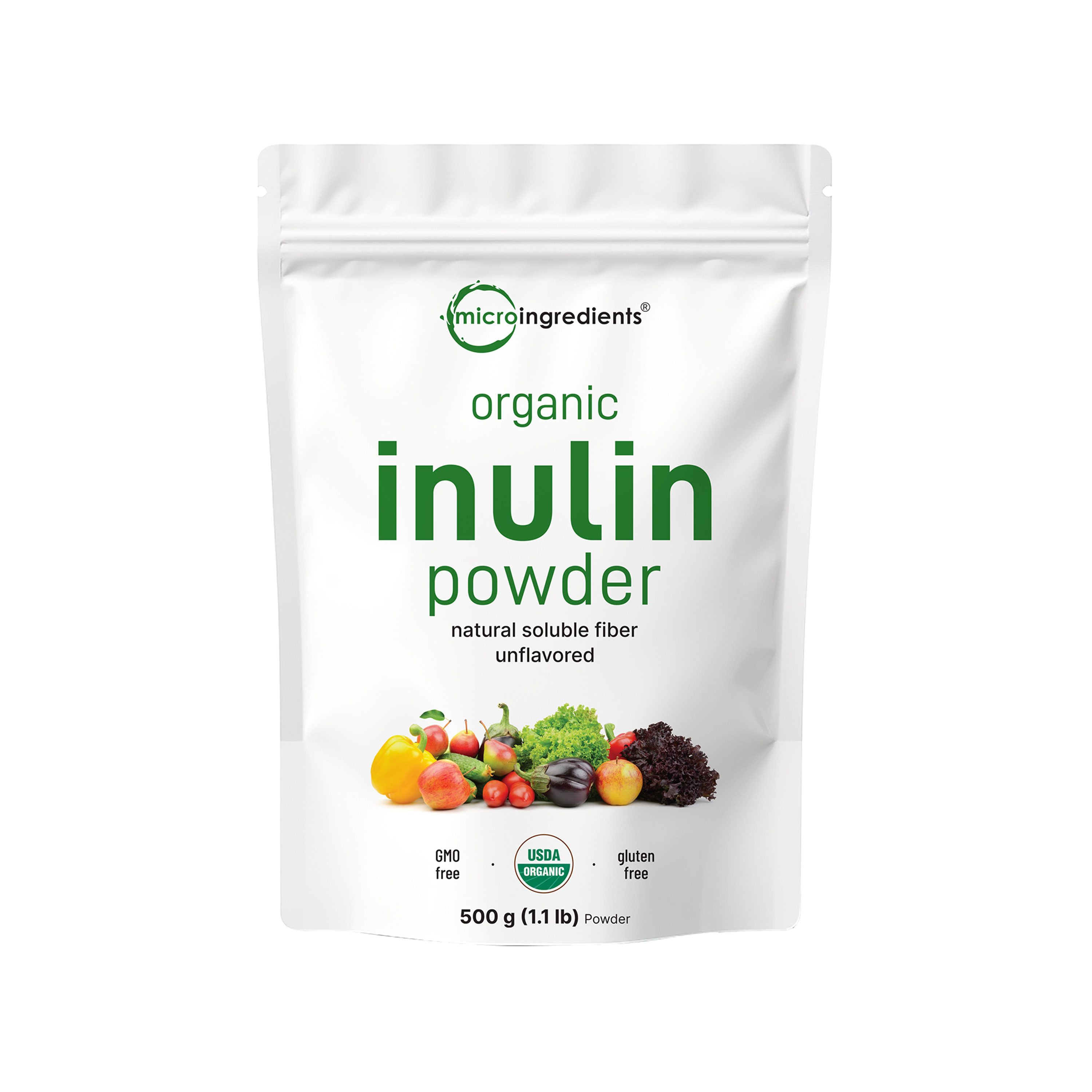 Micro Ingredients Organic Inulin Powder 500g (1.1lb)