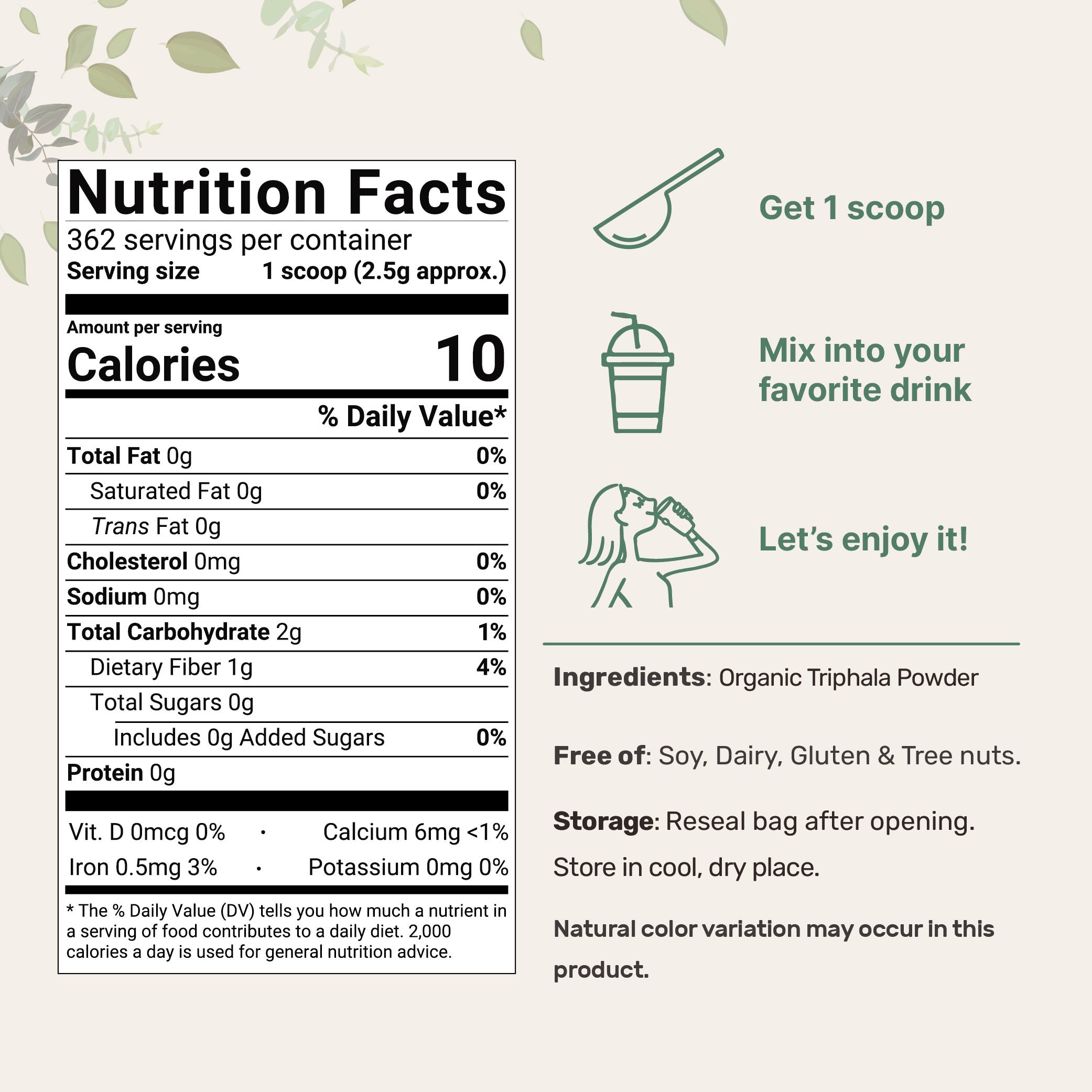 Micro Ingredients Organic Triphala Powder, 2 lb