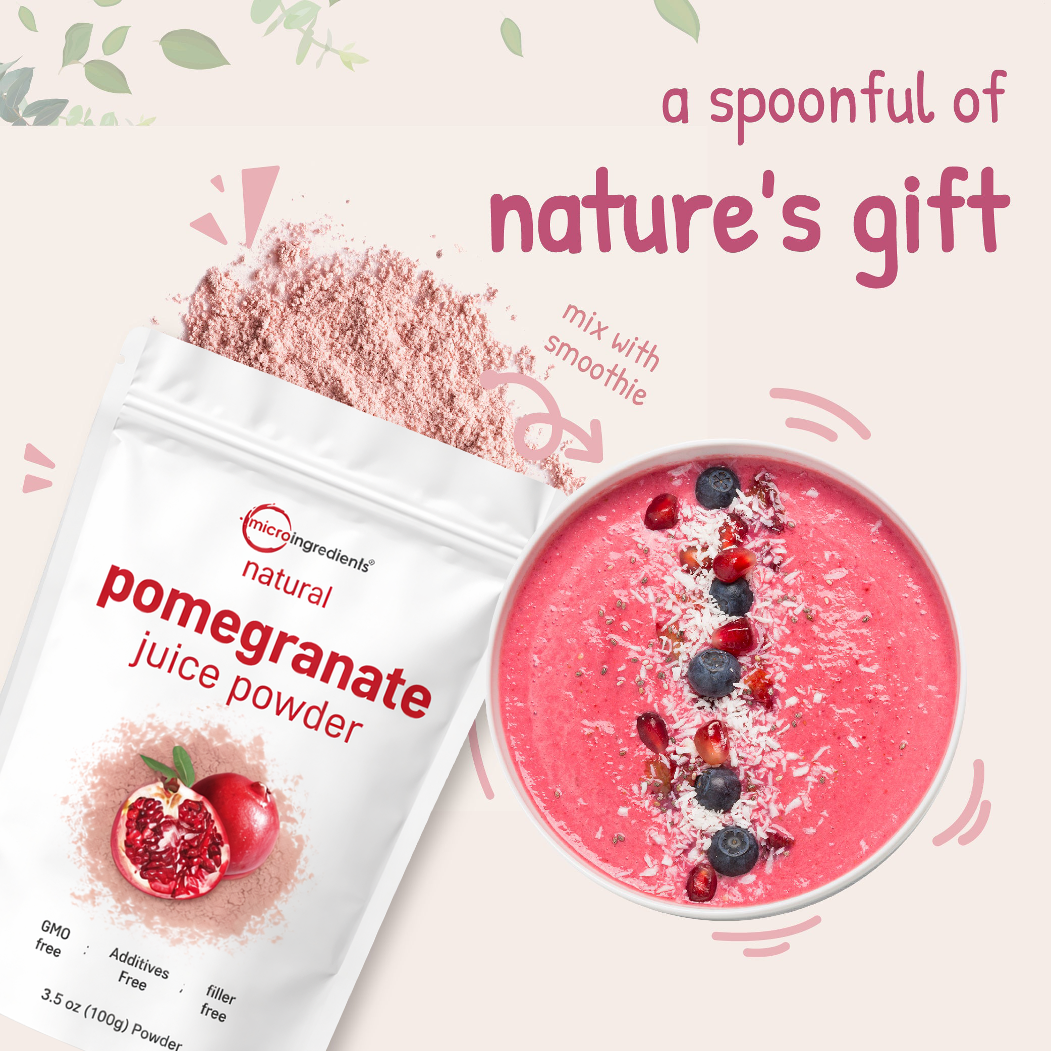 Micro Ingredients Organic Pomegranate Juice Powder