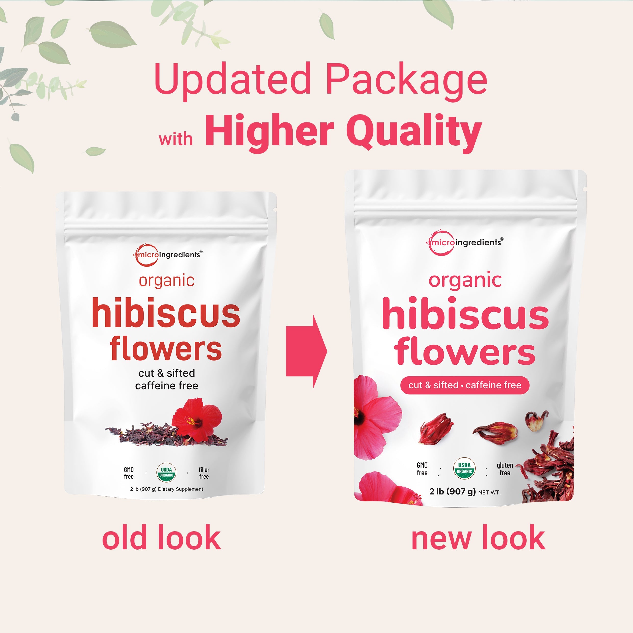 Micro Ingredients Organic Hibiscus Flowers, 2lb