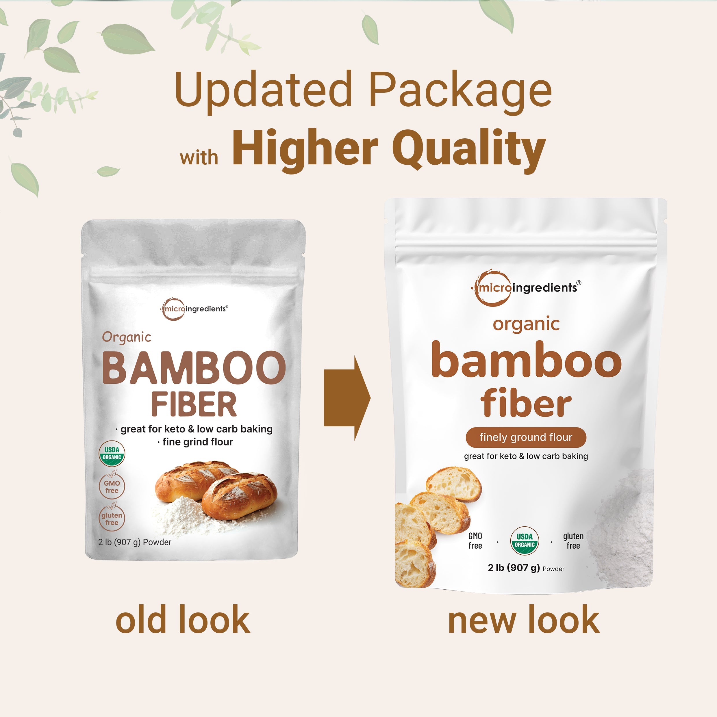 Micro Ingredients Organic Bamboo Fiber Powder, 2lbs