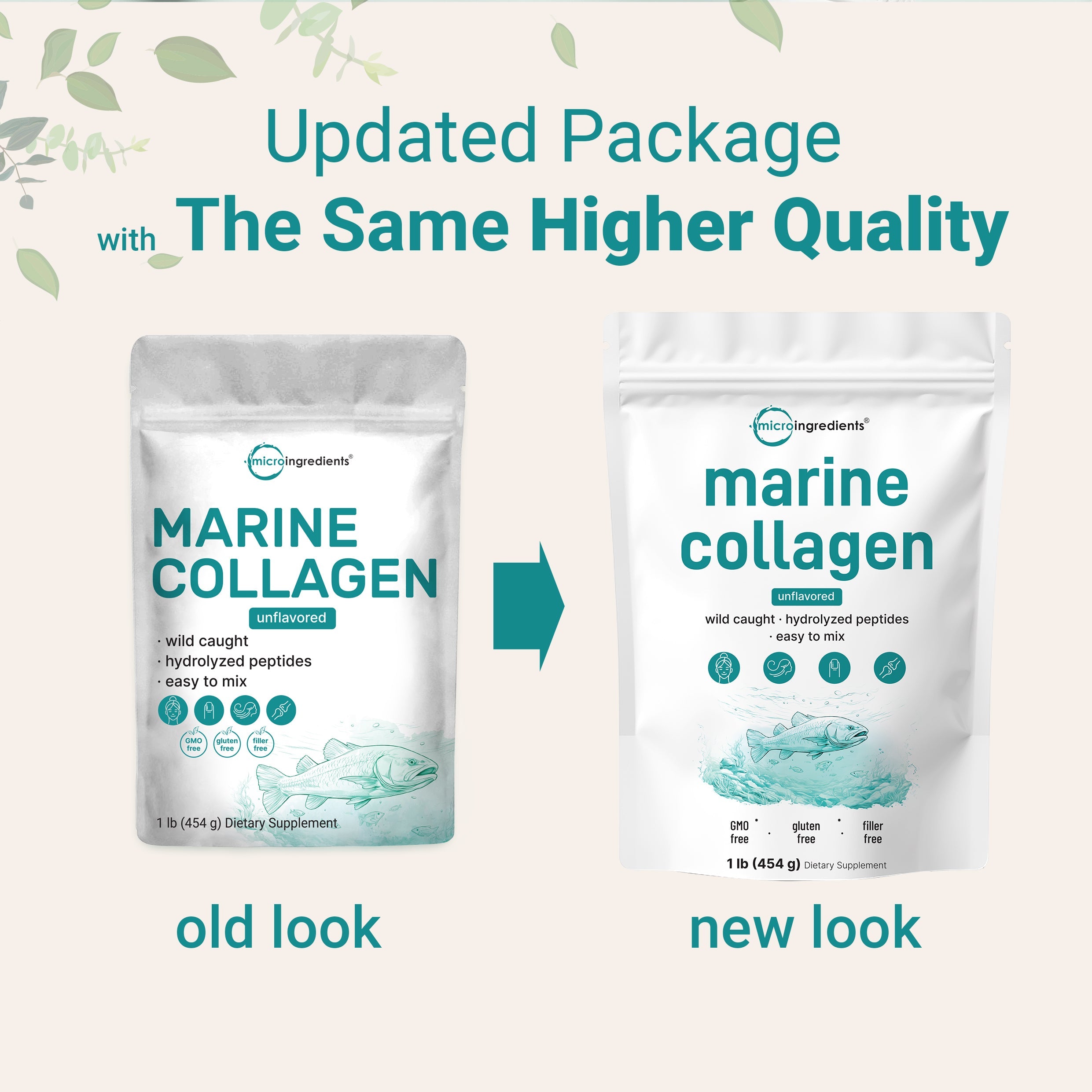 Micro Ingredients Marine Collagen Protein Powder, 37 Servings Per Pack
