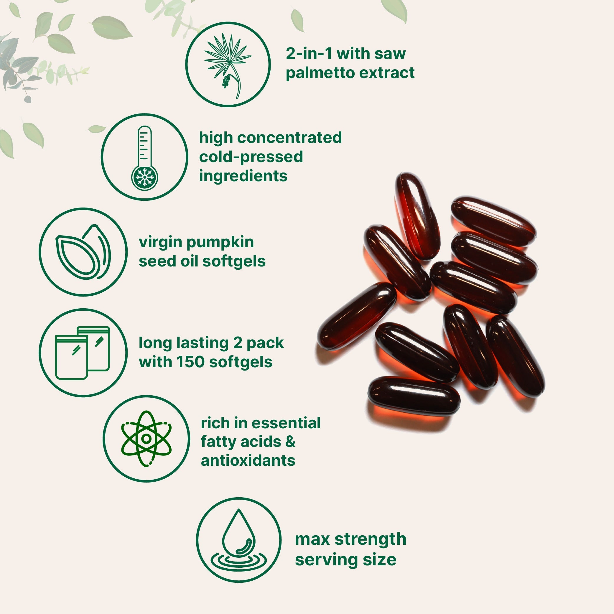 Micro Ingredients Pumpkin Seed Oil with Saw Palmetto, 360 Softgels (2 Pack)