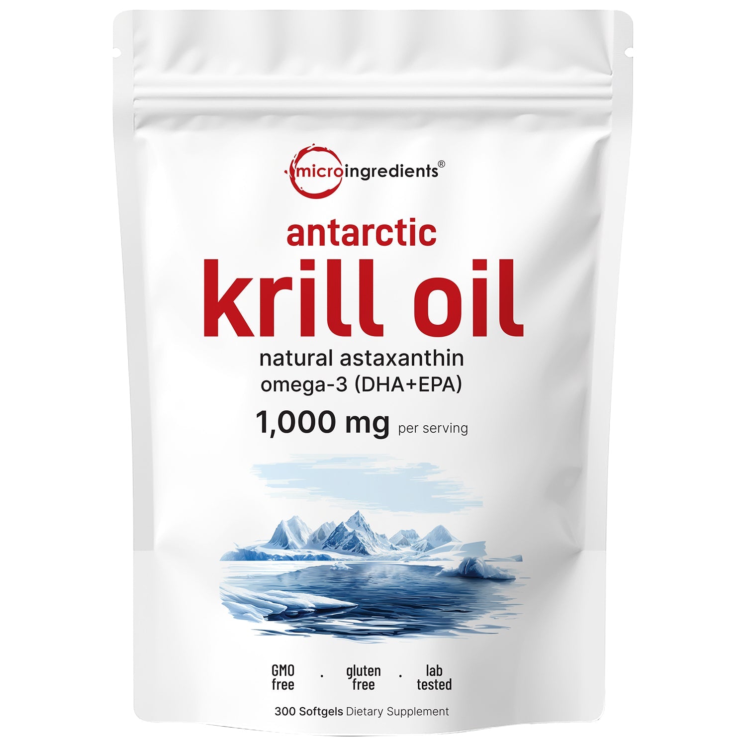 Micro Ingredients Antarctic Krill Oil 1000mg with Omega 3