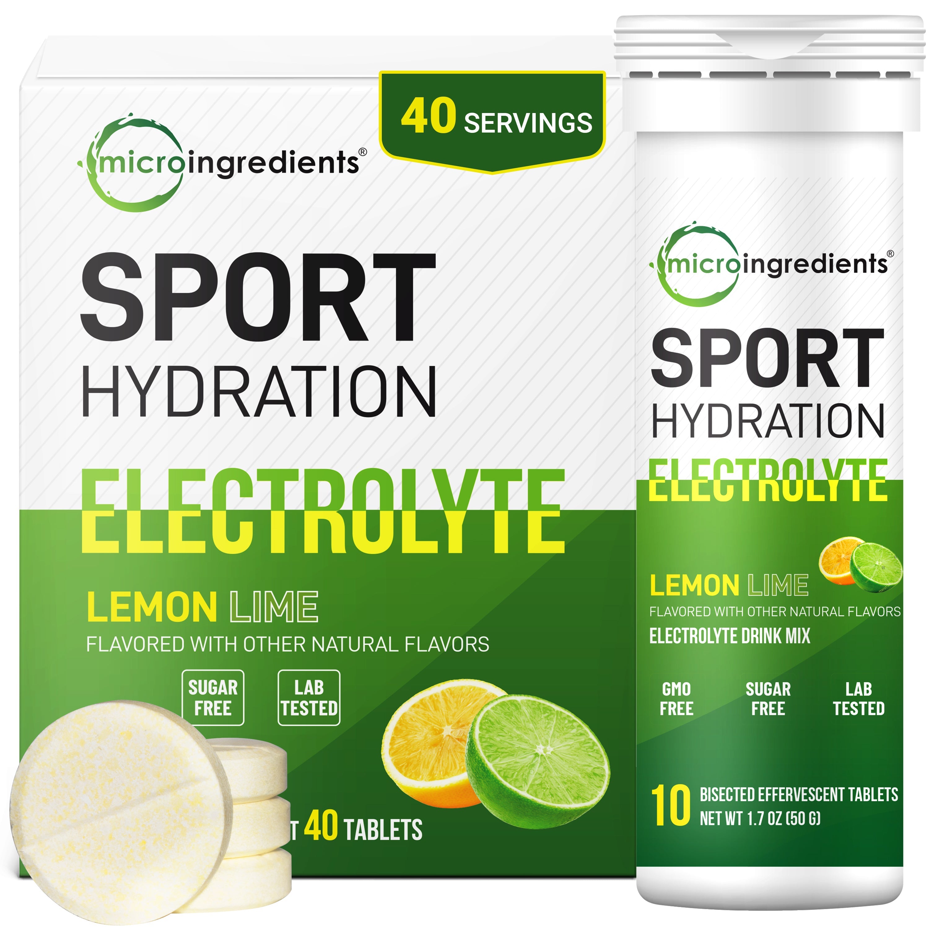 Micro Ingredients Sport Hydration Electrolyte, 40 Bisected Tablets