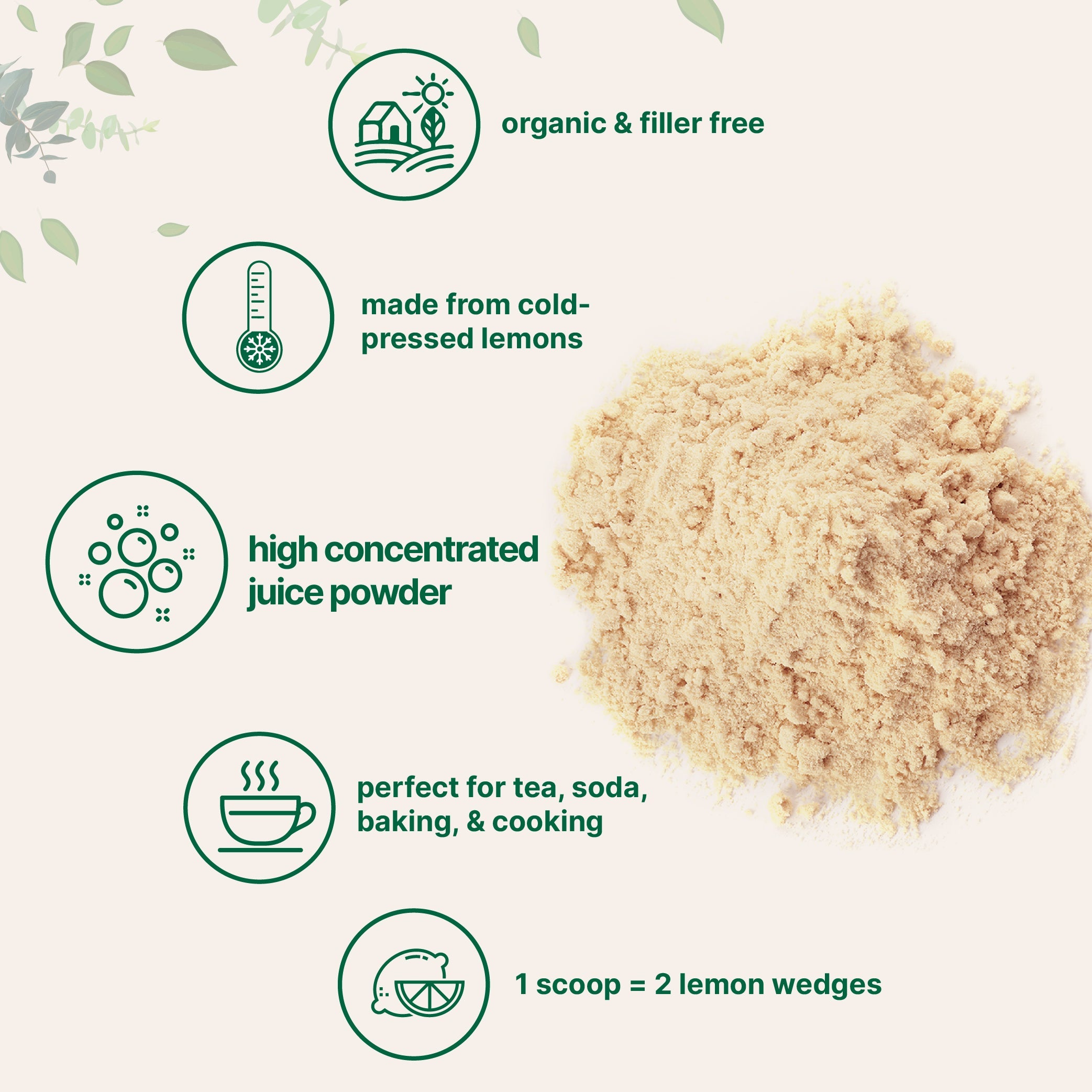 Micro Ingredients Organic Lemon Juice Powder