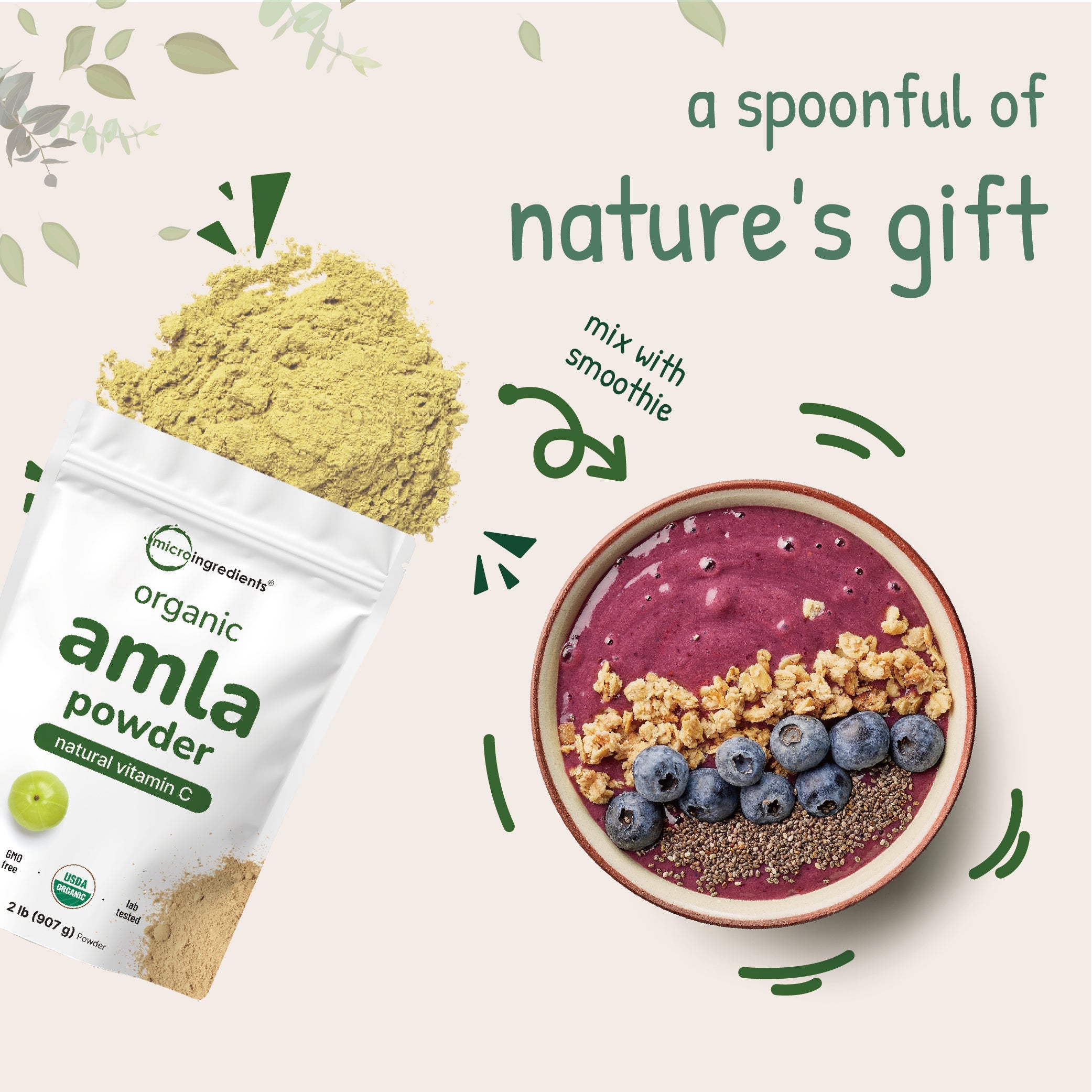 Micro Ingredients Organic Amla Powder, 2lb