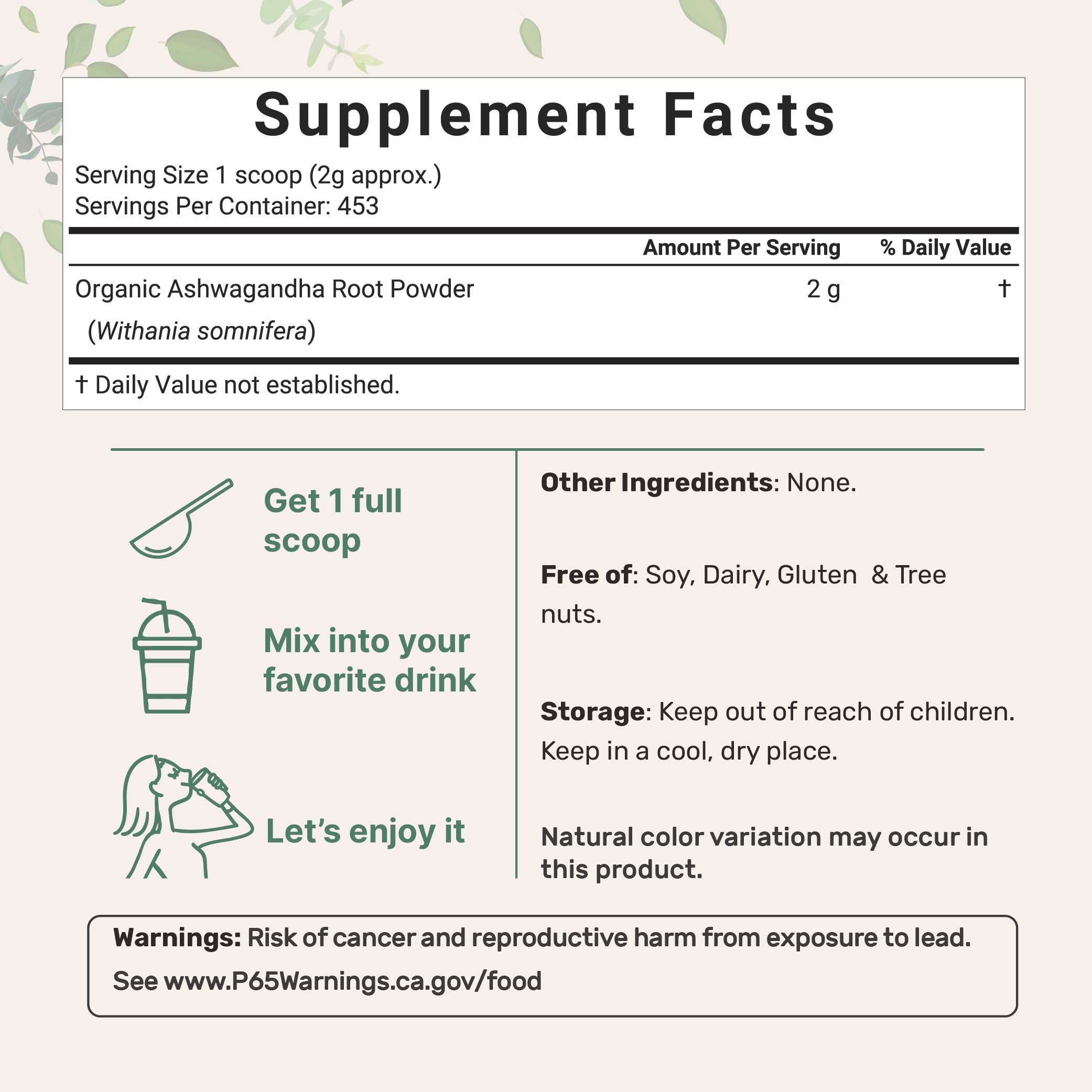 Micro Ingredients Organic Ashwagandha Root Powder