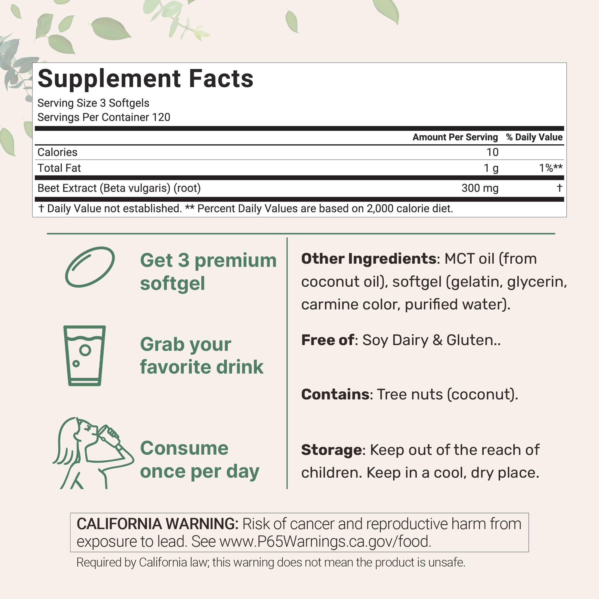Micro Ingredients Beet Root 360 Softgels with MCT Oil, Highly Bioavailable