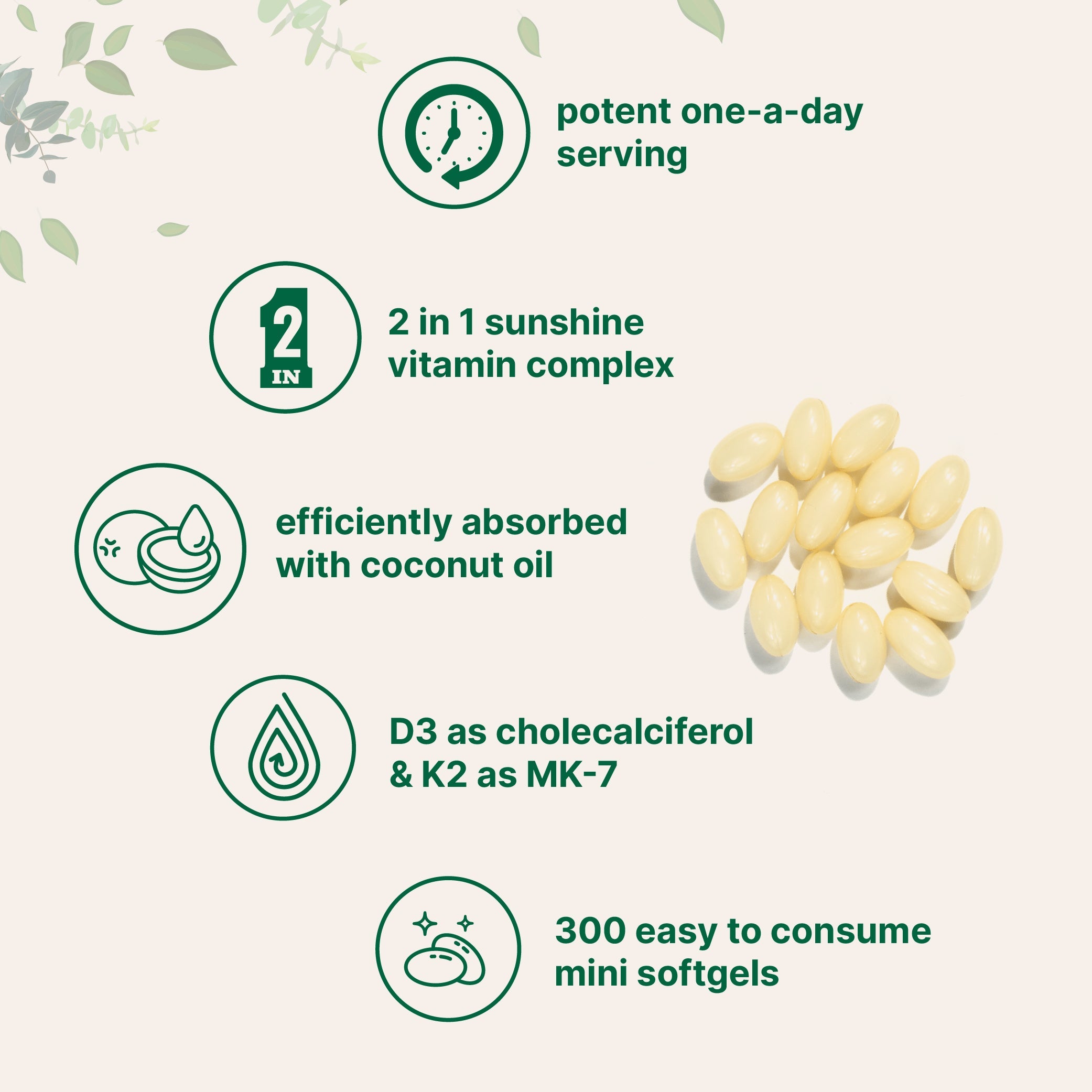 Boise Brooke's Choice Bundle: Vitamin D3K2 5000IU & Omega Fish Oil 120 Softgels