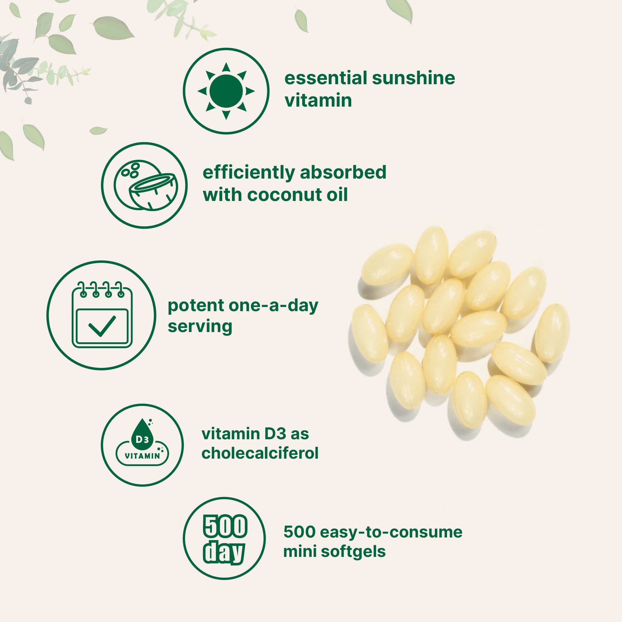 Micro Ingredients Vitamin D3 5,000 IU, 500 Softgels