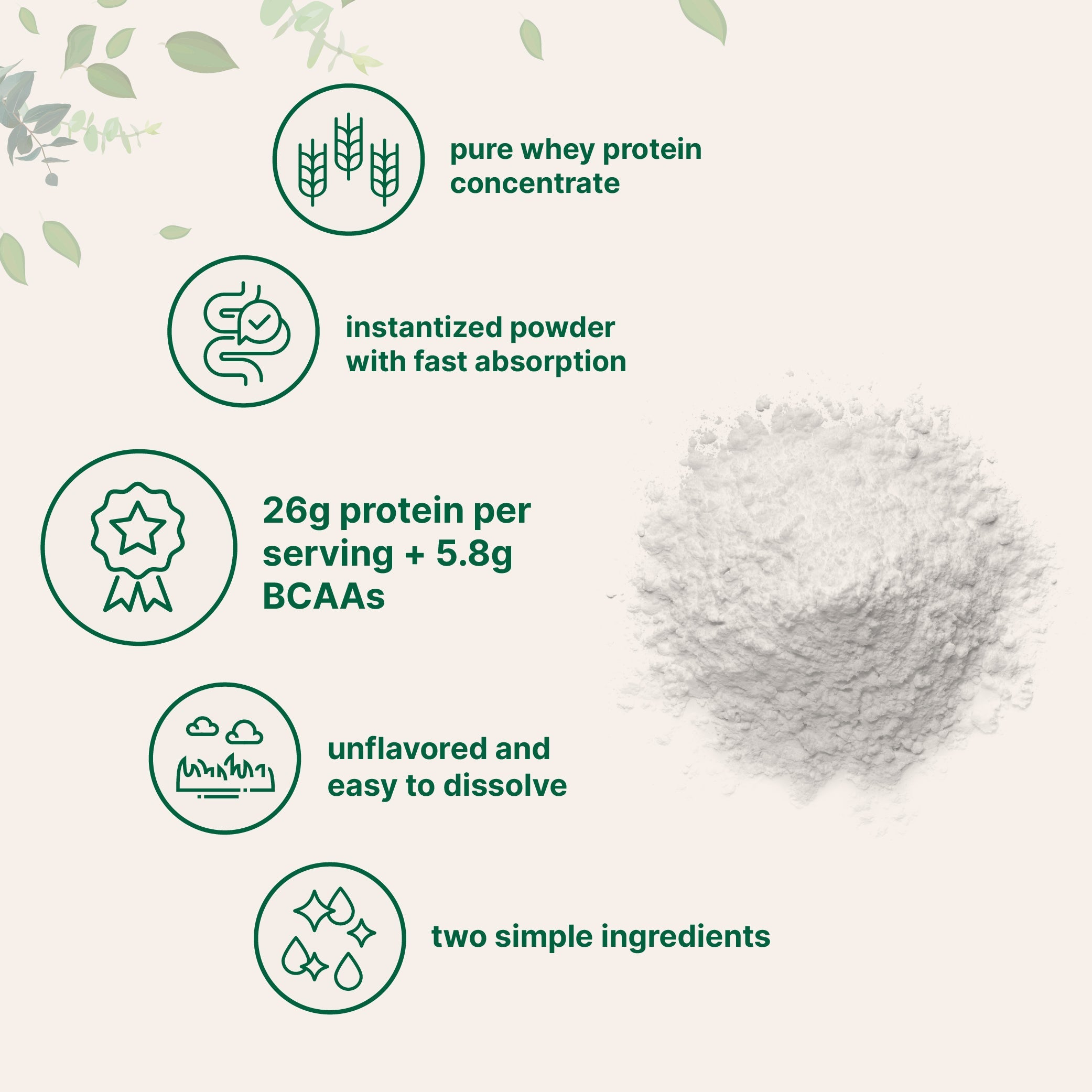 Micro Ingredients Instant Whey Protein Powder Concentrate, 2lbs