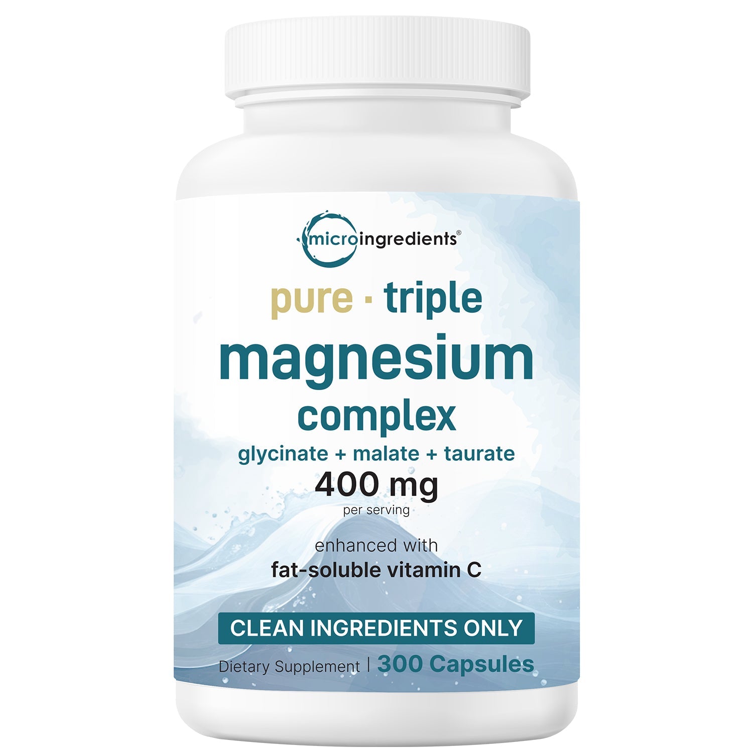Micro Ingredients Triple Magnesium Complex 400mg Per Serving, 300 Capsules
