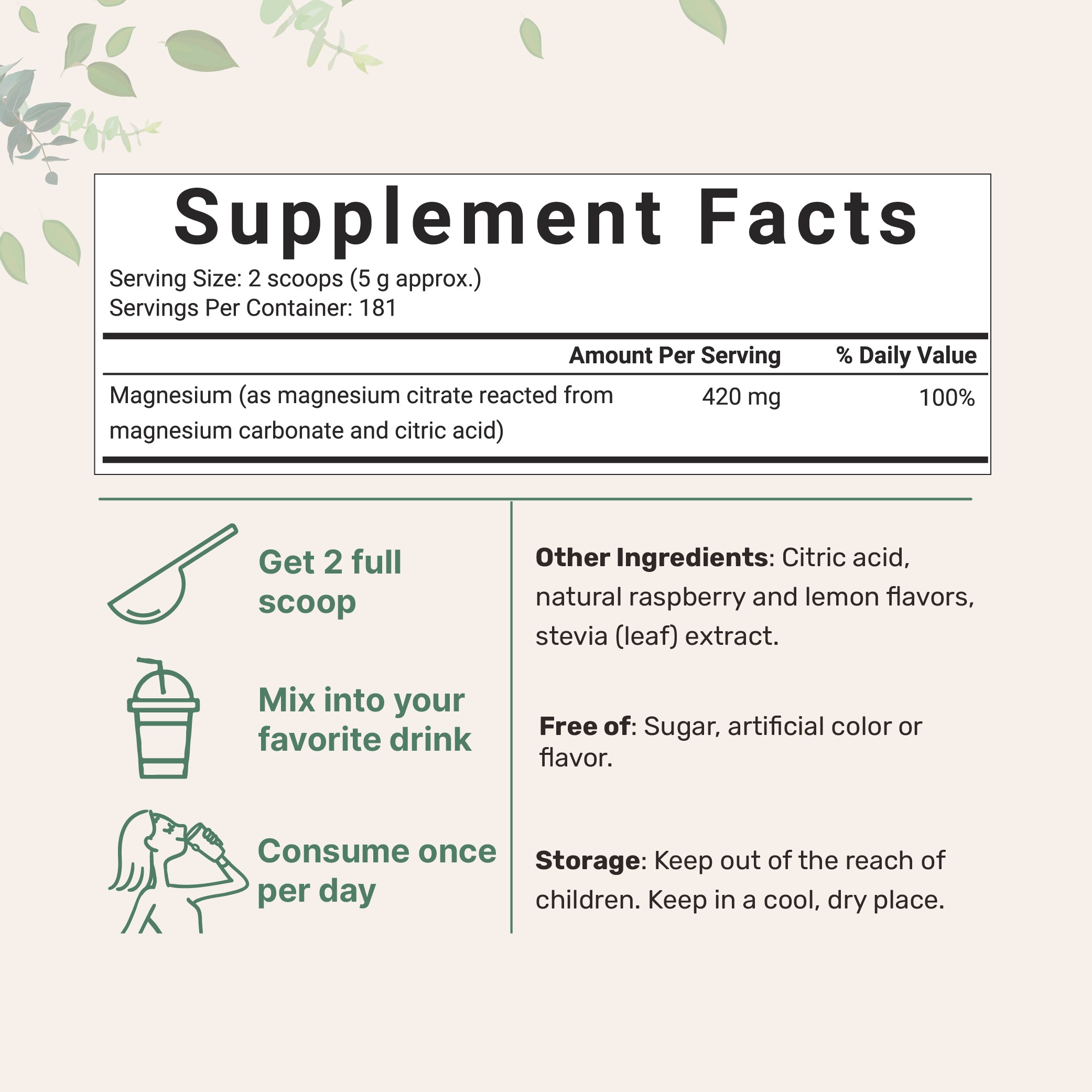 Micro Ingredients MiracleMag Magnesium Supplement, 2lbs