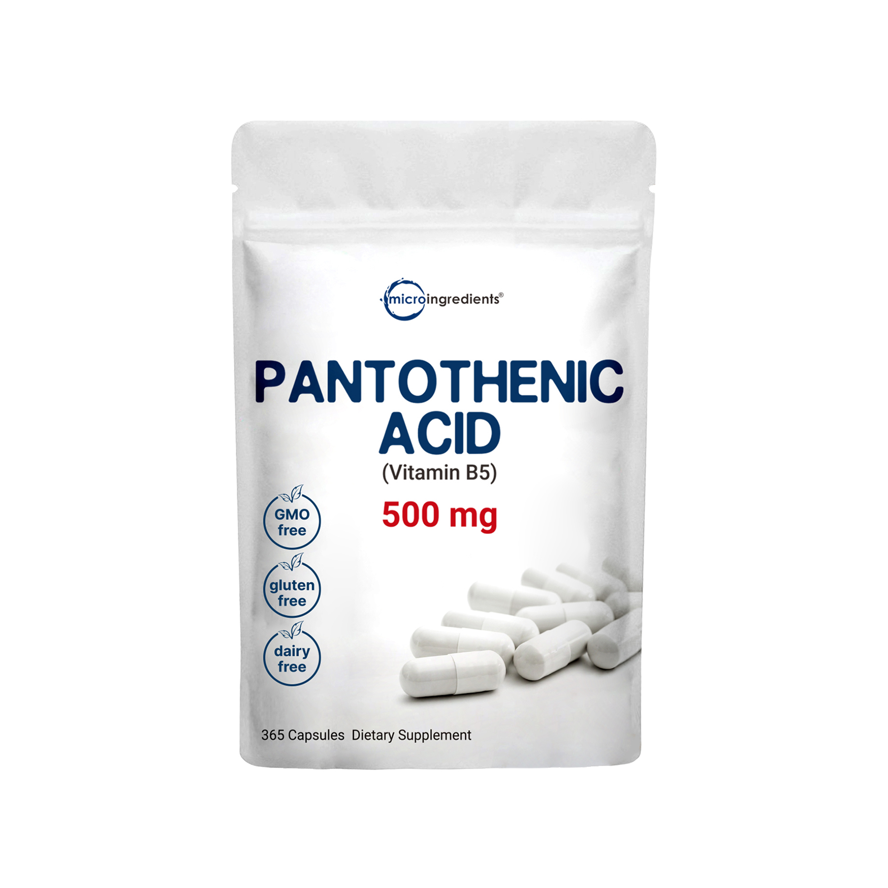 Micro Ingredients Pantothenic Acid Vitamin B5 Capsules