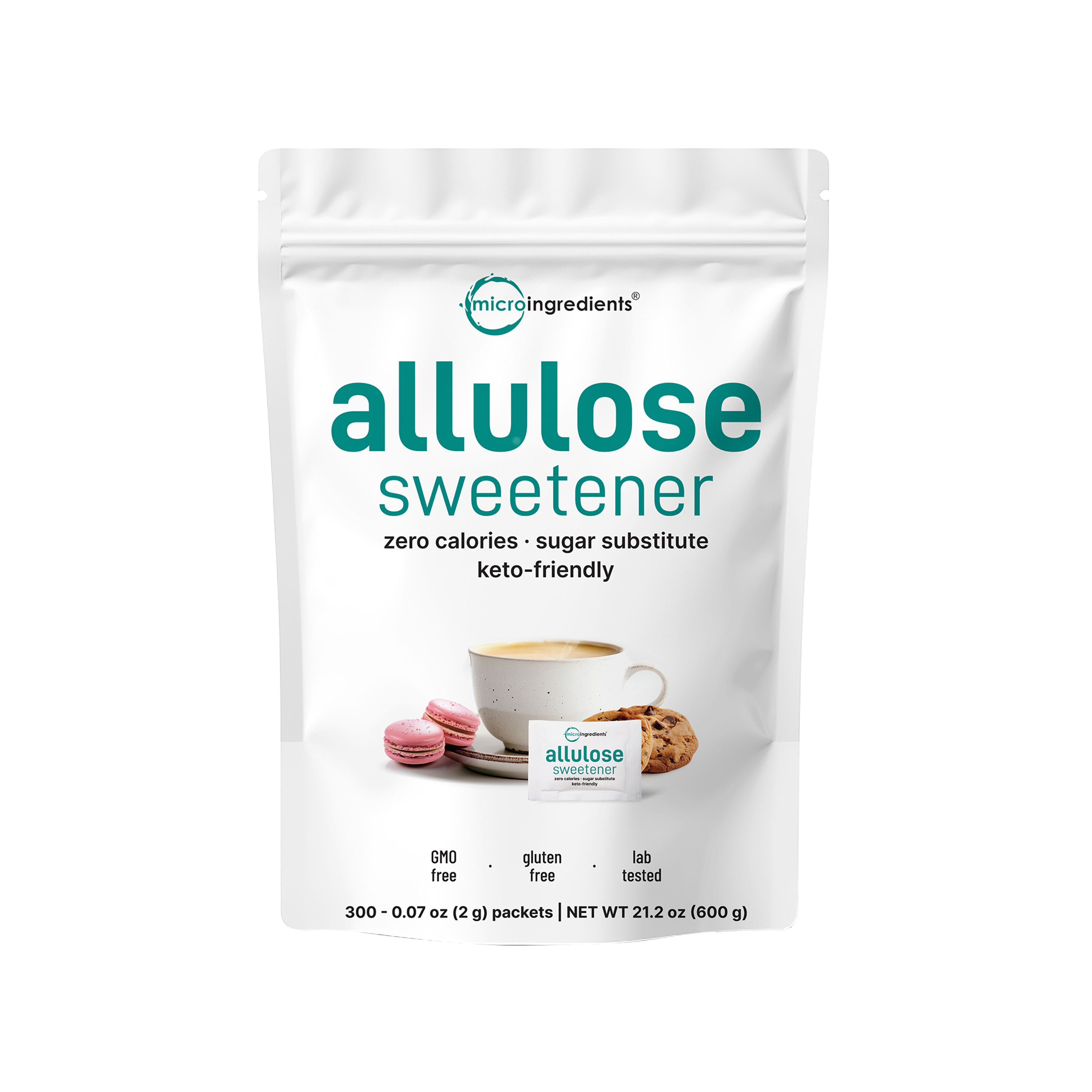 Micro Ingredients Allulose Sweetener, 300 Packets , Zero Calorie
