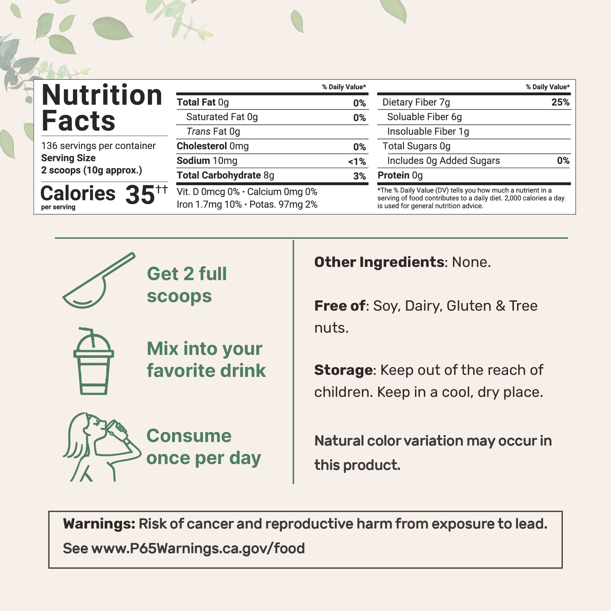 Micro Ingredients Organic Whole Psyllium Husks, 3lbs