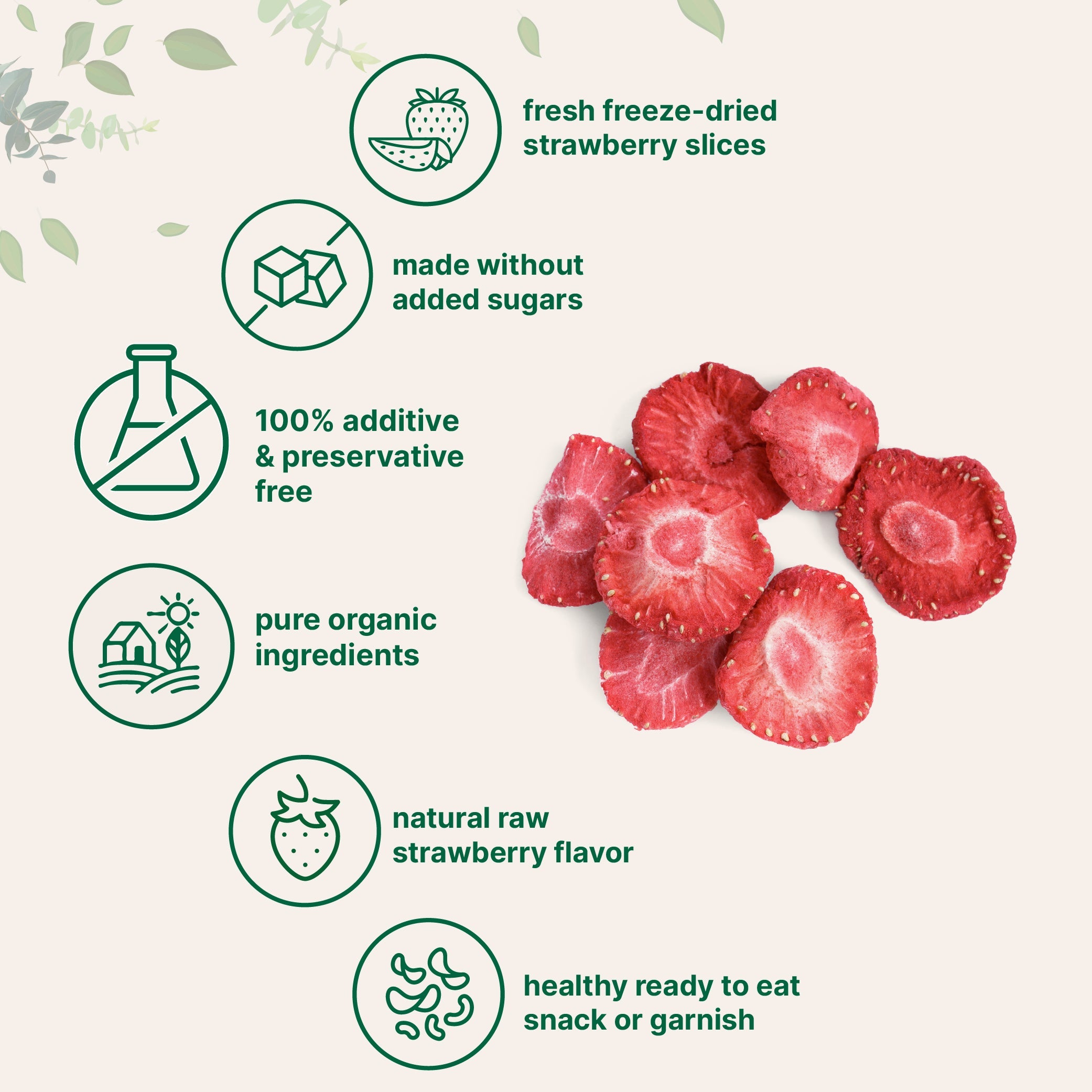 Micro Ingredients Organic Freeze Dried Strawberries Sliced, 6.4oz