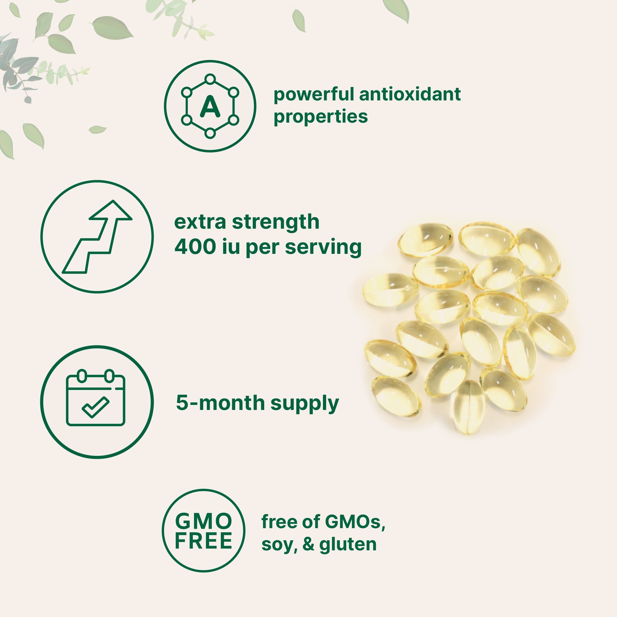 Micro Ingredients Vitamin E 400 IU, 300 Softgels, Pure Vitamin E Oil Pills