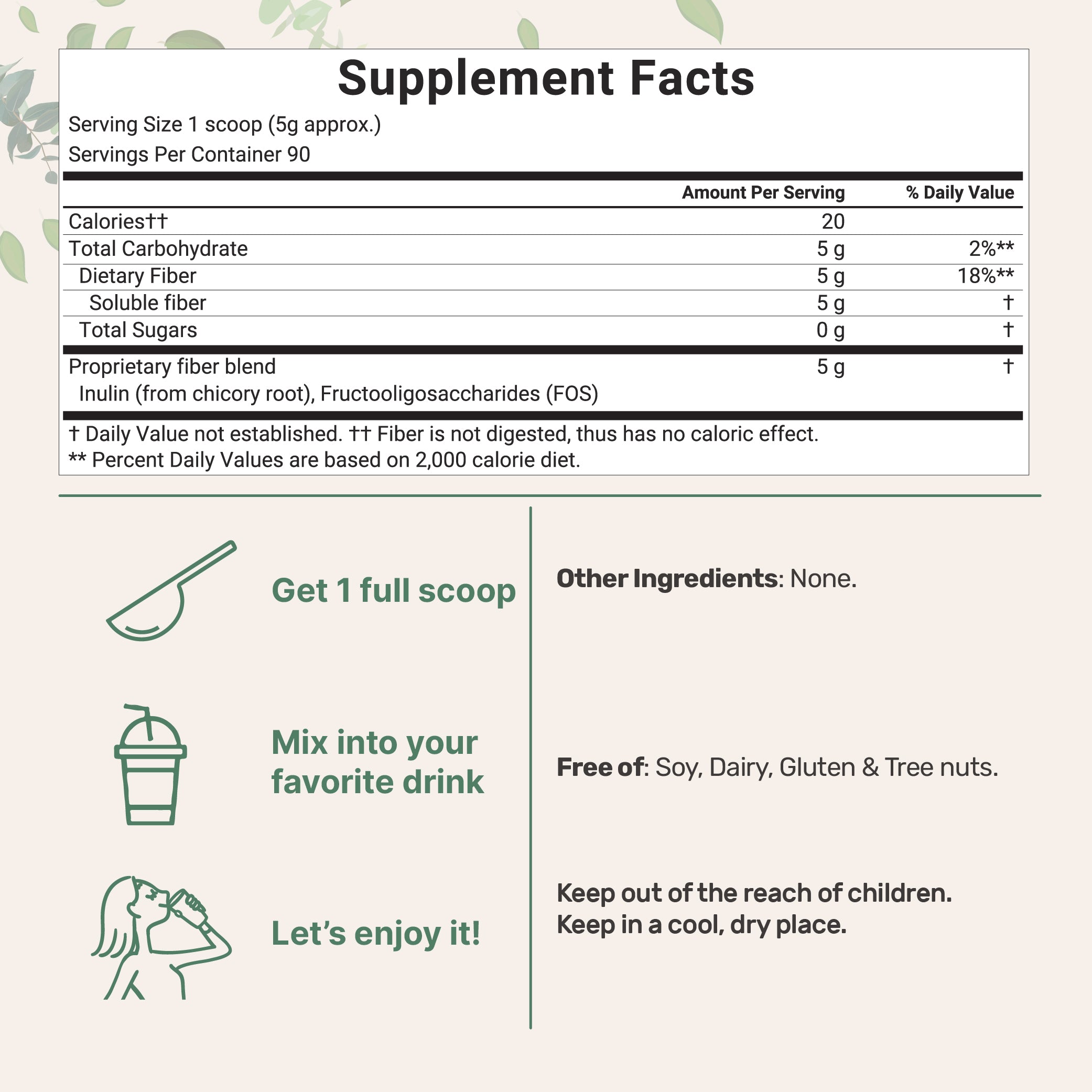 Micro Ingredients Vitality Fiber Supplement, 1lb Powder