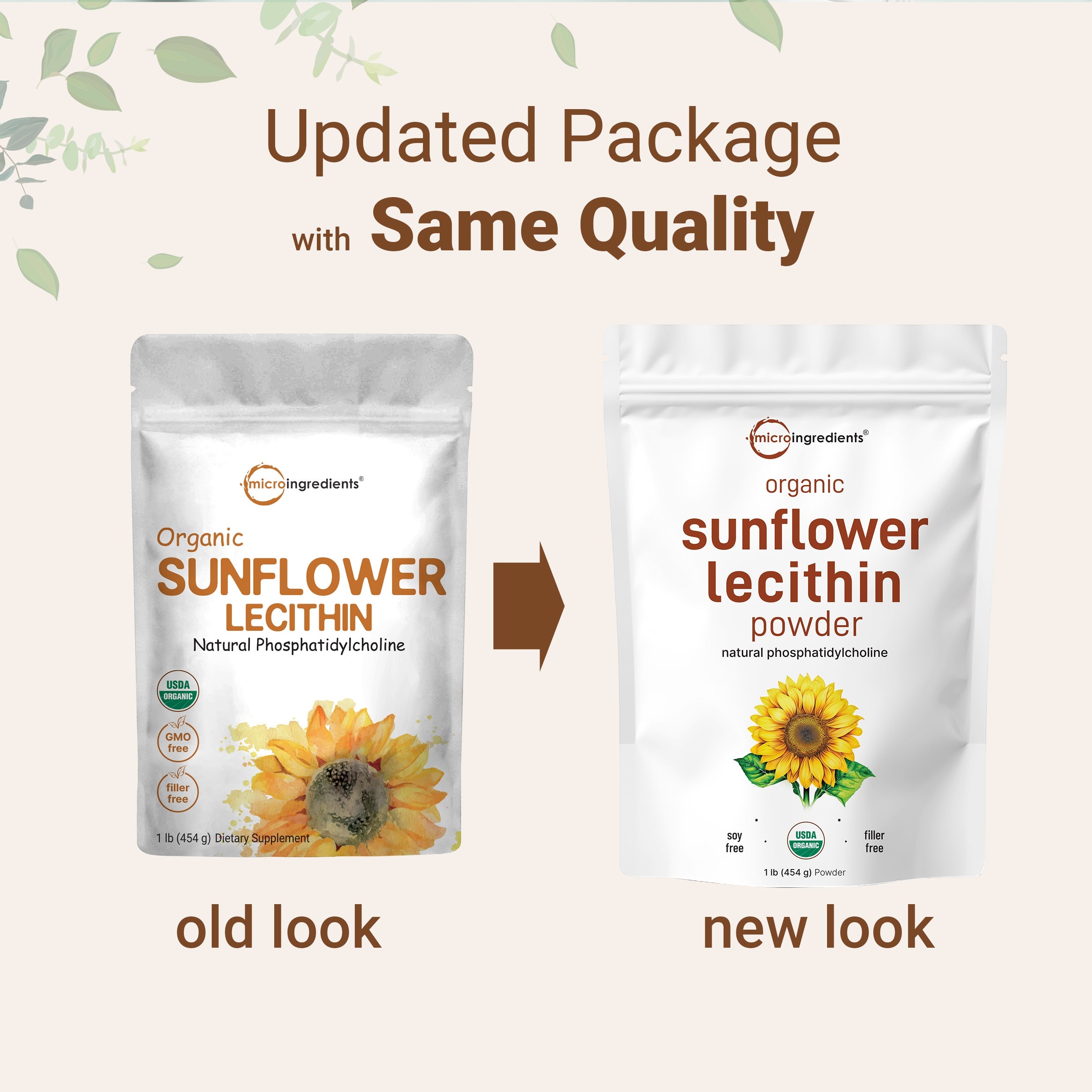 Micro Ingredients Organic Sunflower Lecithin Powder / Softgels