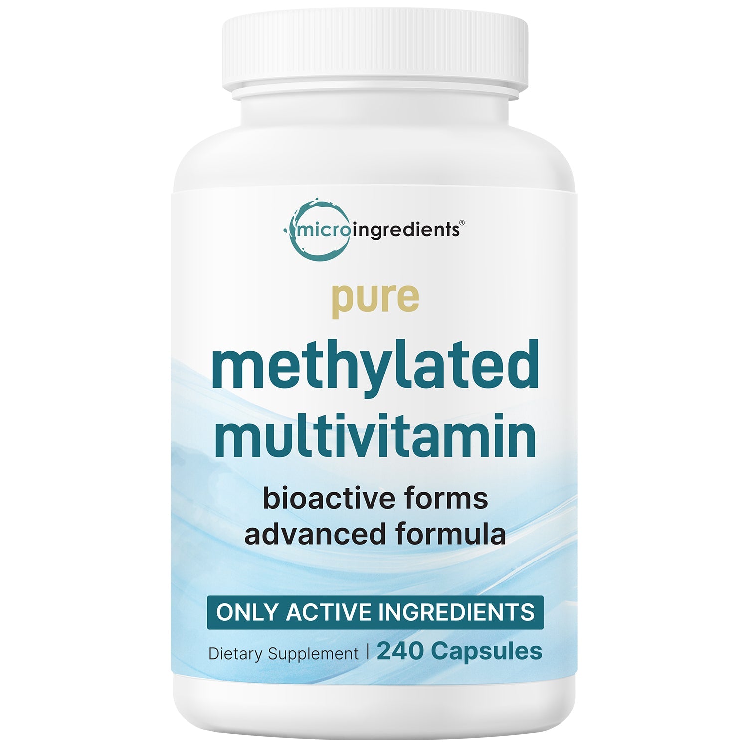 Micro Ingredients Methylated Multivitamin | 240 Pure Capsules with Vitamins C, D, B12