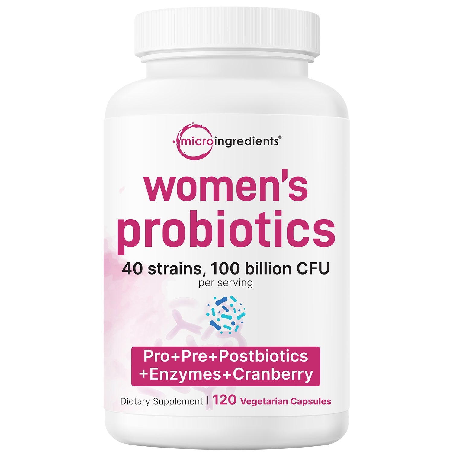 Micro Ingredients Women’s Probiotics 100 Billion CFU, 120 Veggie Capsules