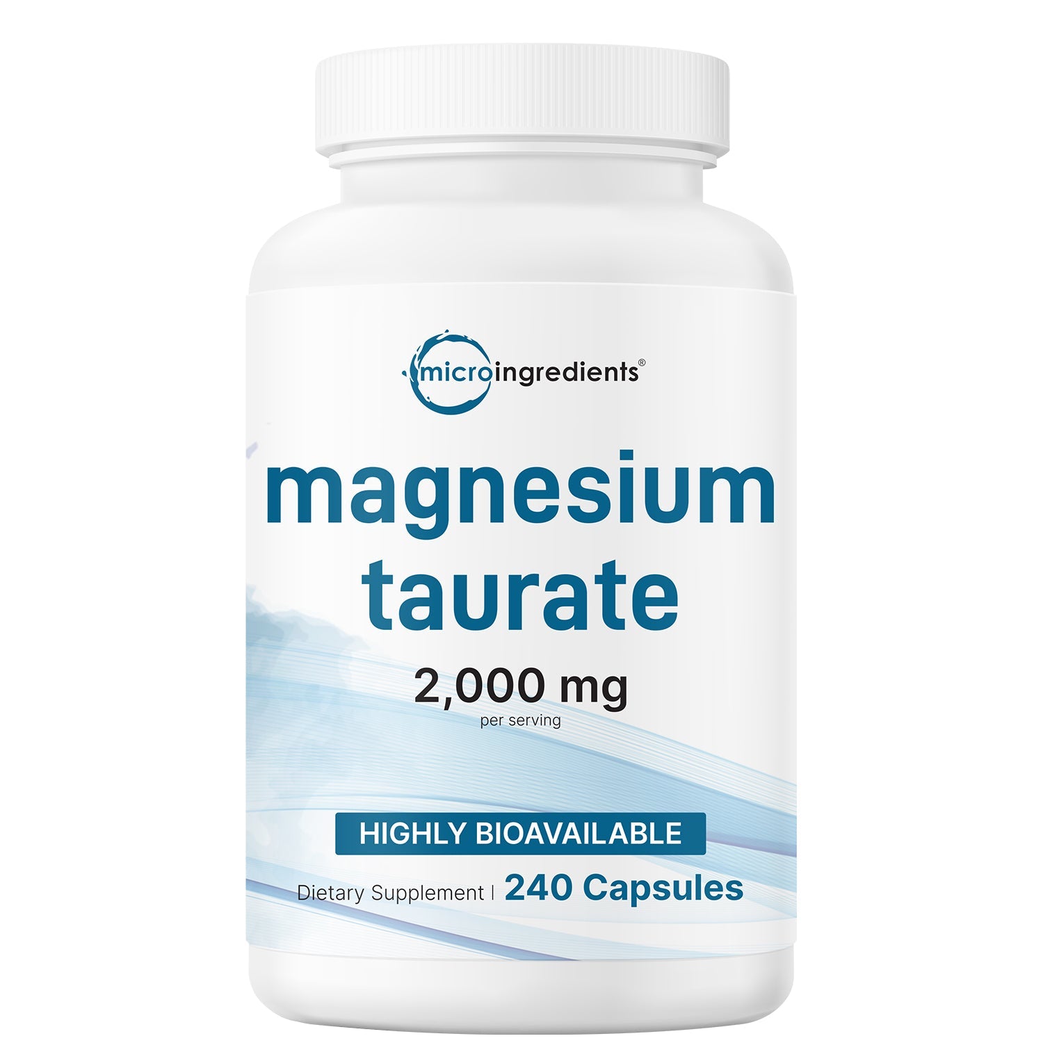 Micro Ingredients Magnesium Taurate 2000mg, 240 capsules