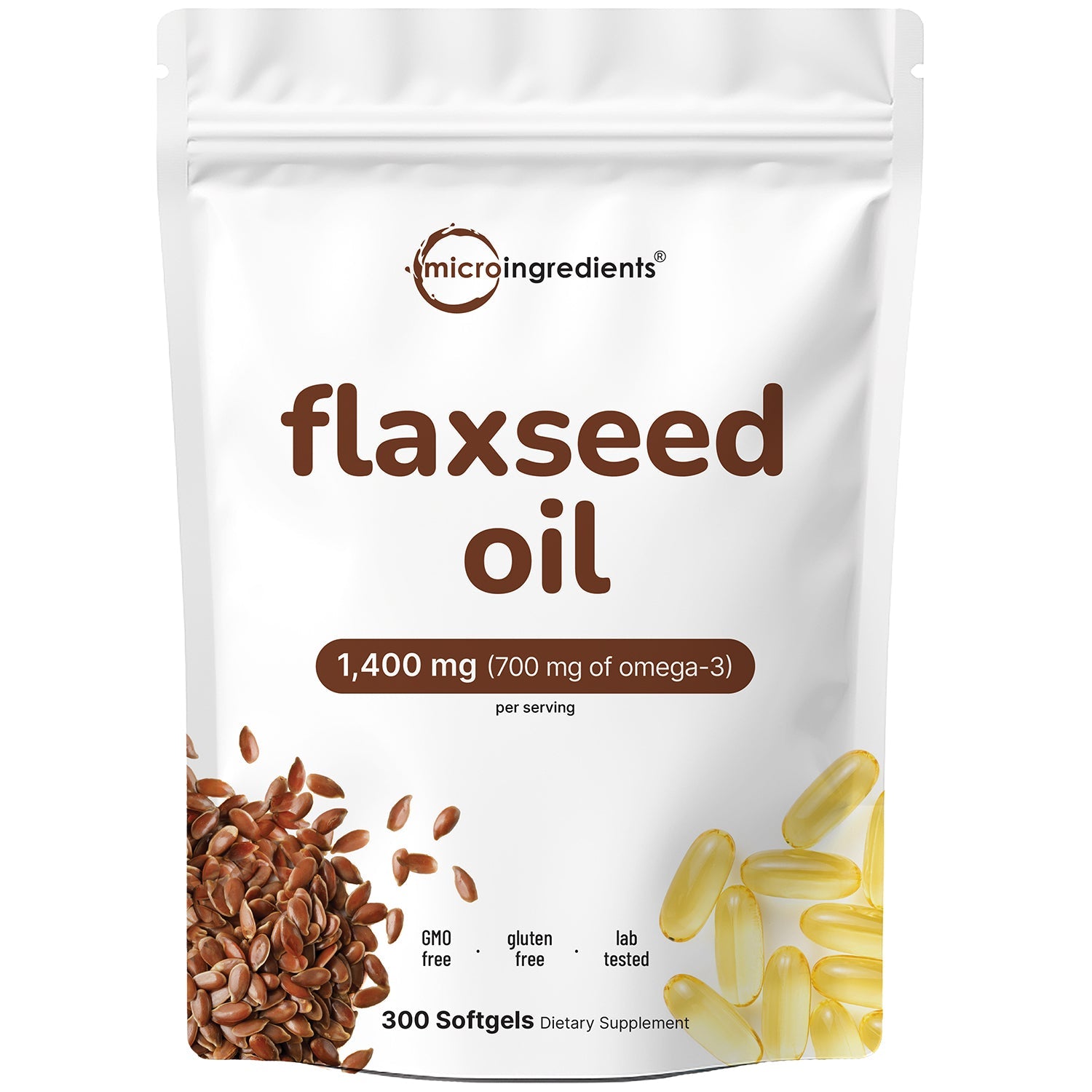 Micro Ingredients Flaxseed Oil Softgels