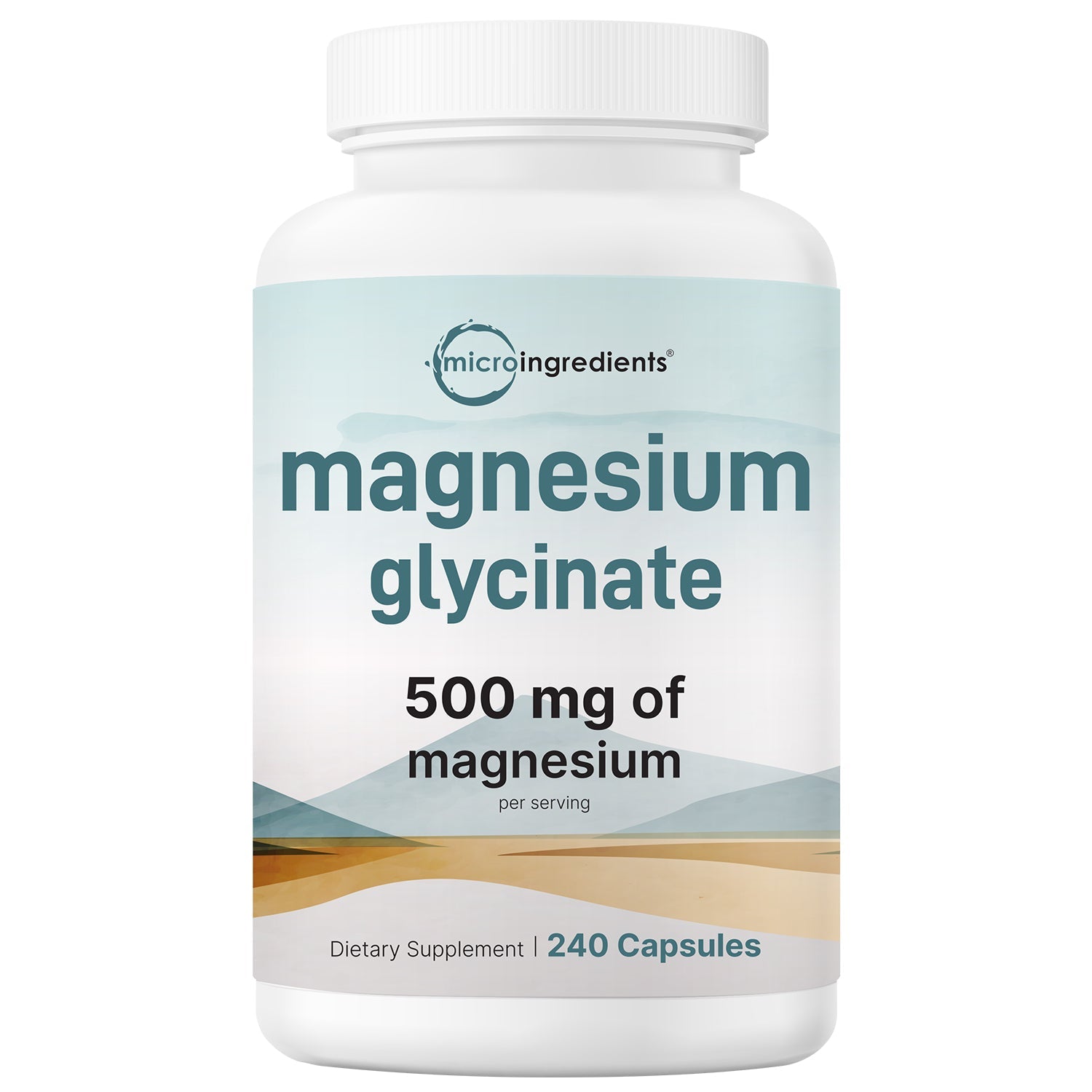 Micro Ingredients Magnesium Glycinate 500mg - Pure & High Potency