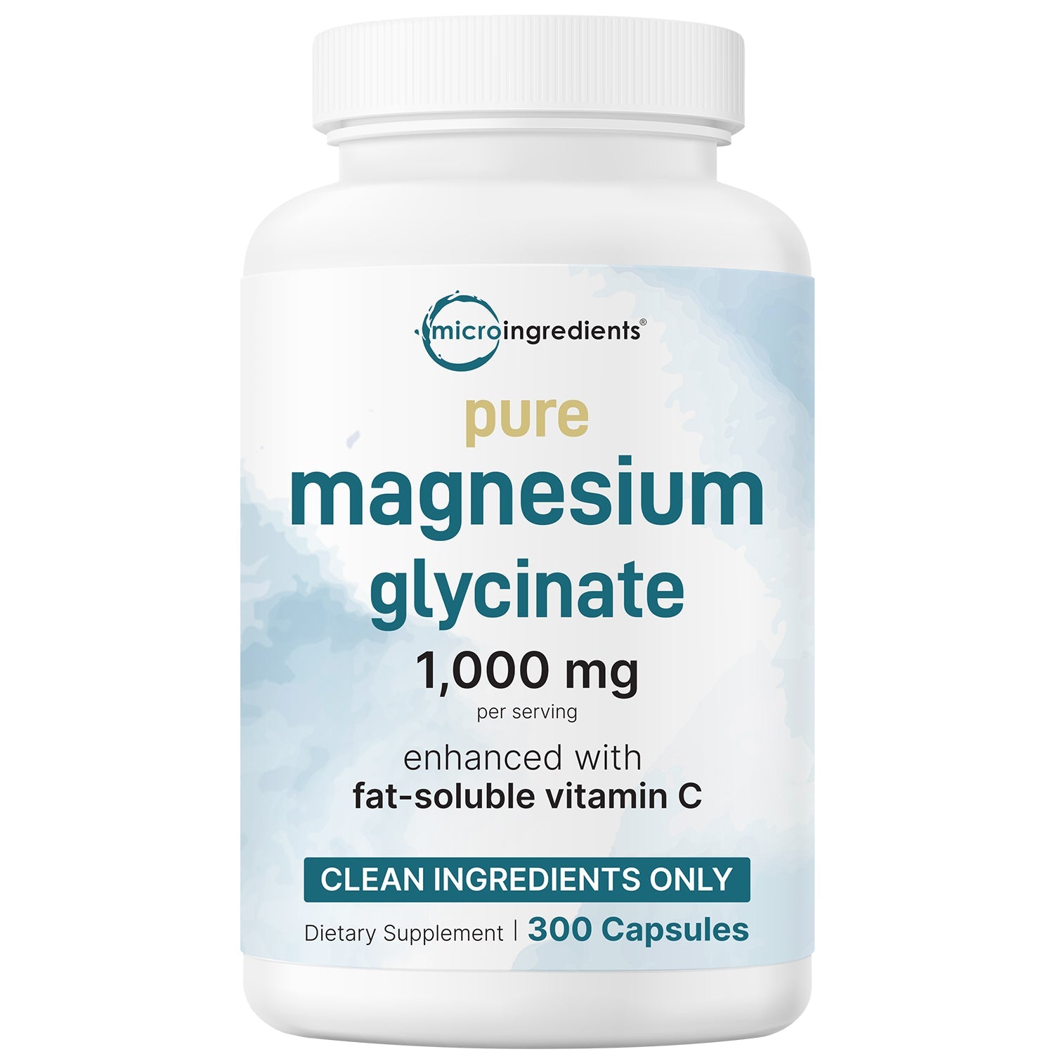 Micro Ingredients Pure Magnesium Glycinate 1,000mg Per Serving, 300 Capsules